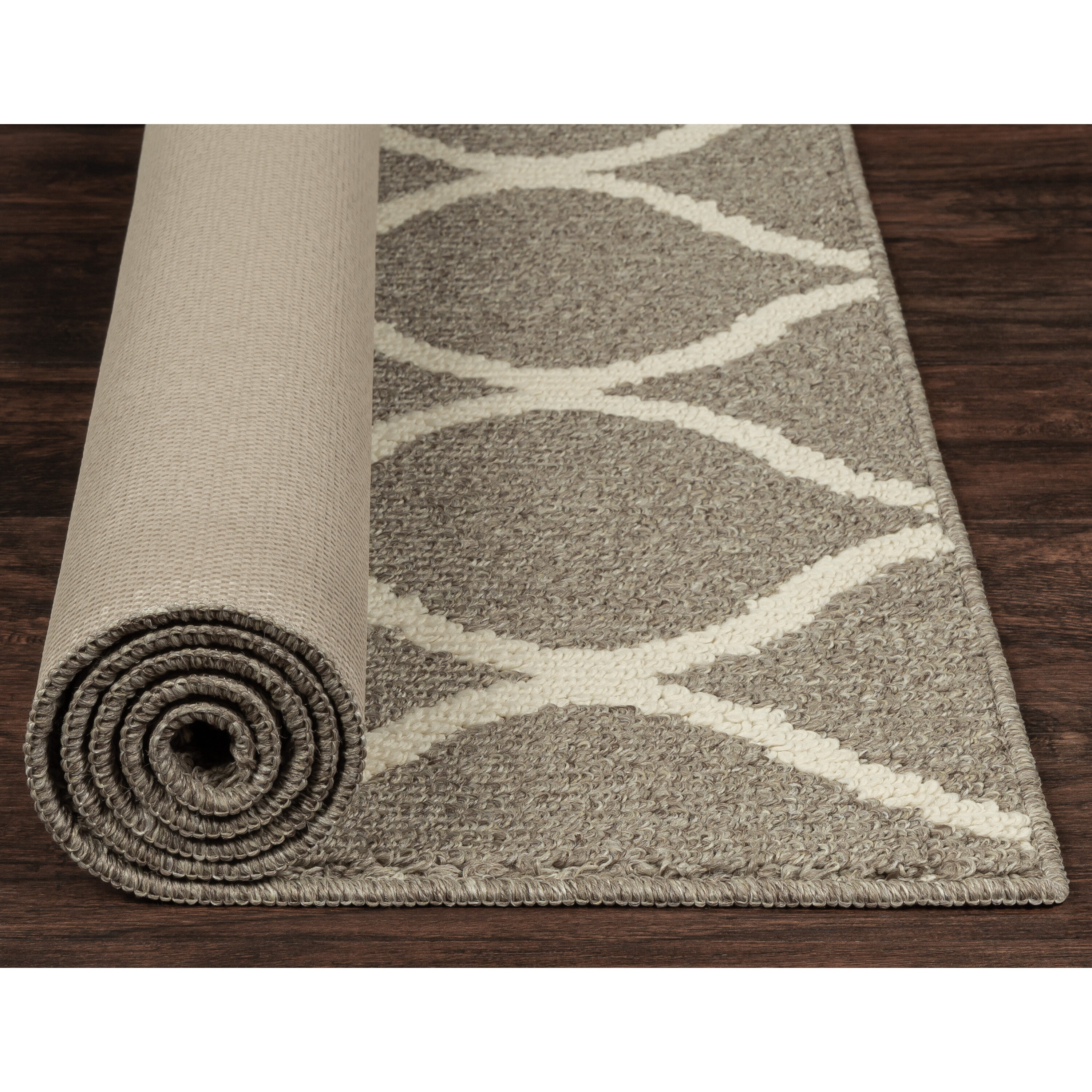 Brown Tufted Non-Slip Rectangular Washable Rug