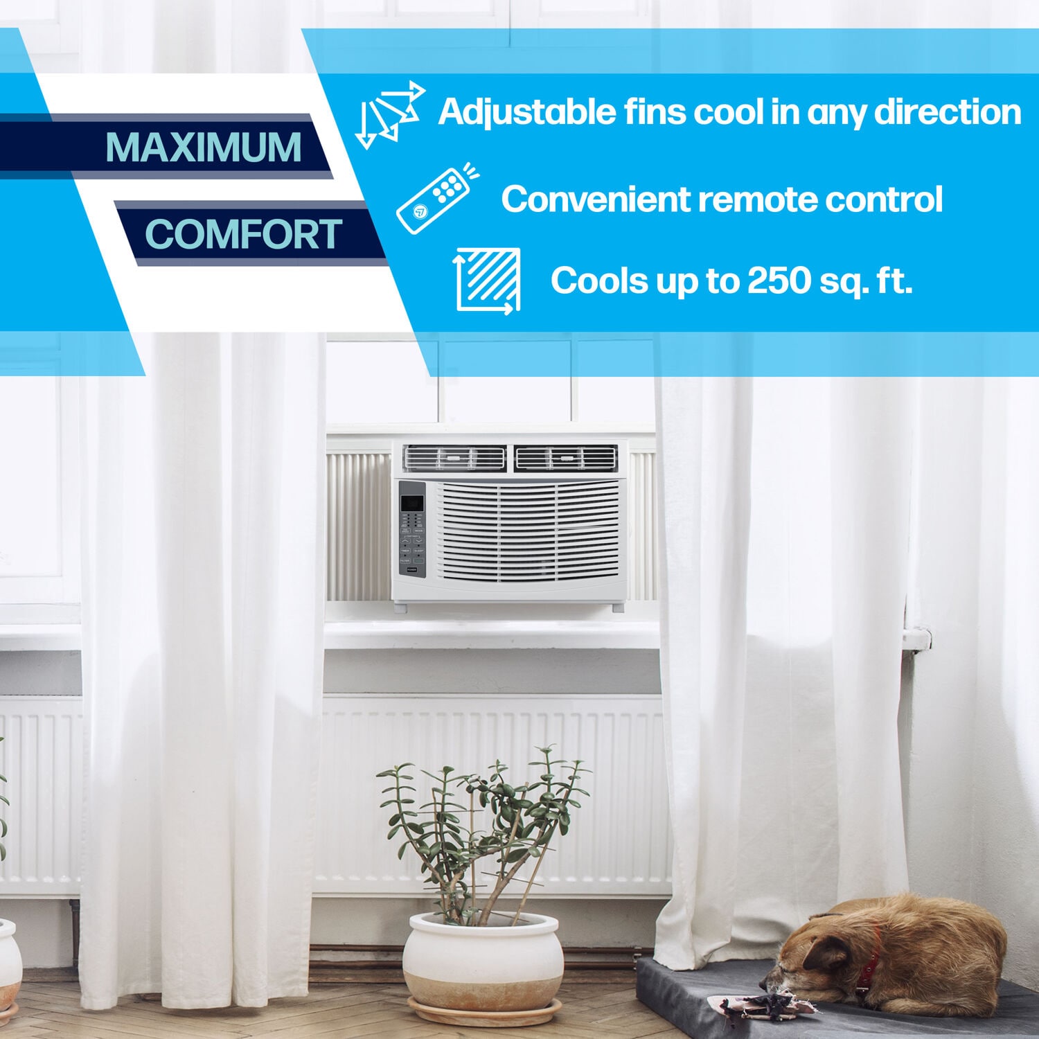 Arctic Wind 250-sq ft Window Air Conditioner with Remote (115-Volt; 6000-BTU) 2AW6000DA Sansujyuku sansujyuku.com