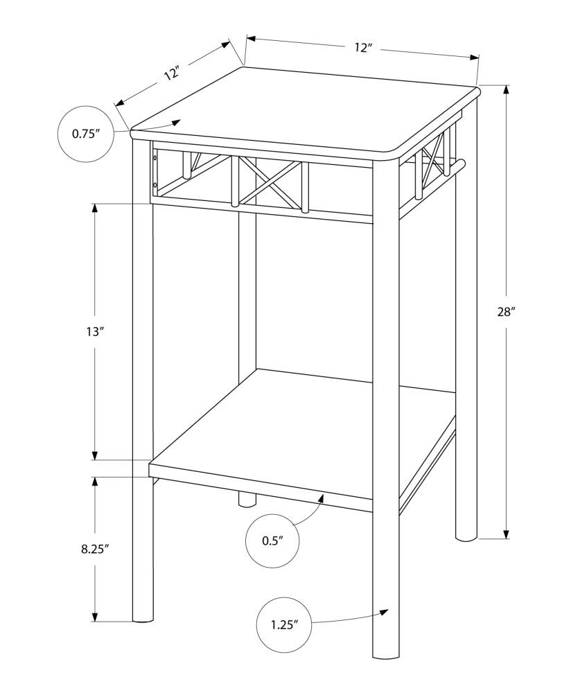 Monarch Specialties 28-in Cappuccino Indoor Square Wood Plant Stand at ...