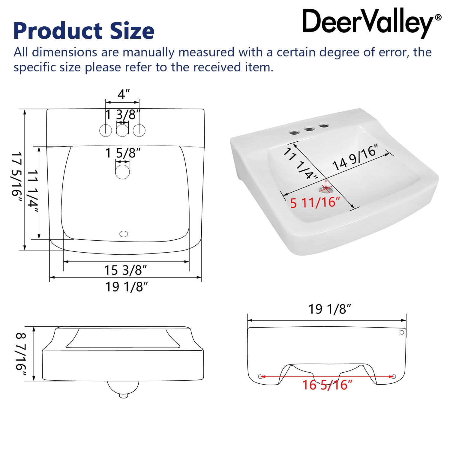 DeerValley DV-1WS0129 Bath-Sink - View #9