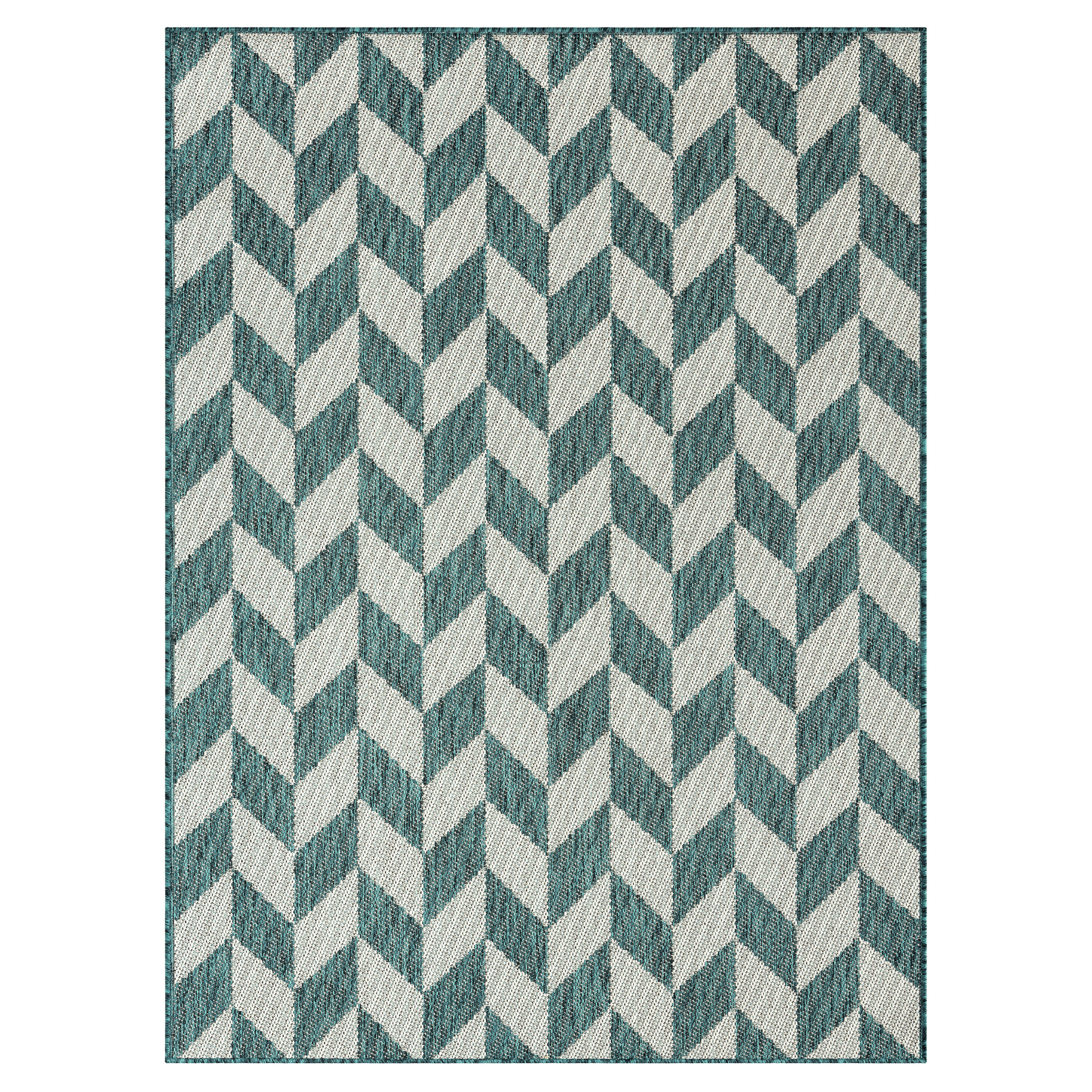 Nicole Miller 2-4554-281 5 x 7 (ft) Loomed Polypropylene Green Rectangular Indoor/Outdoor Area rug