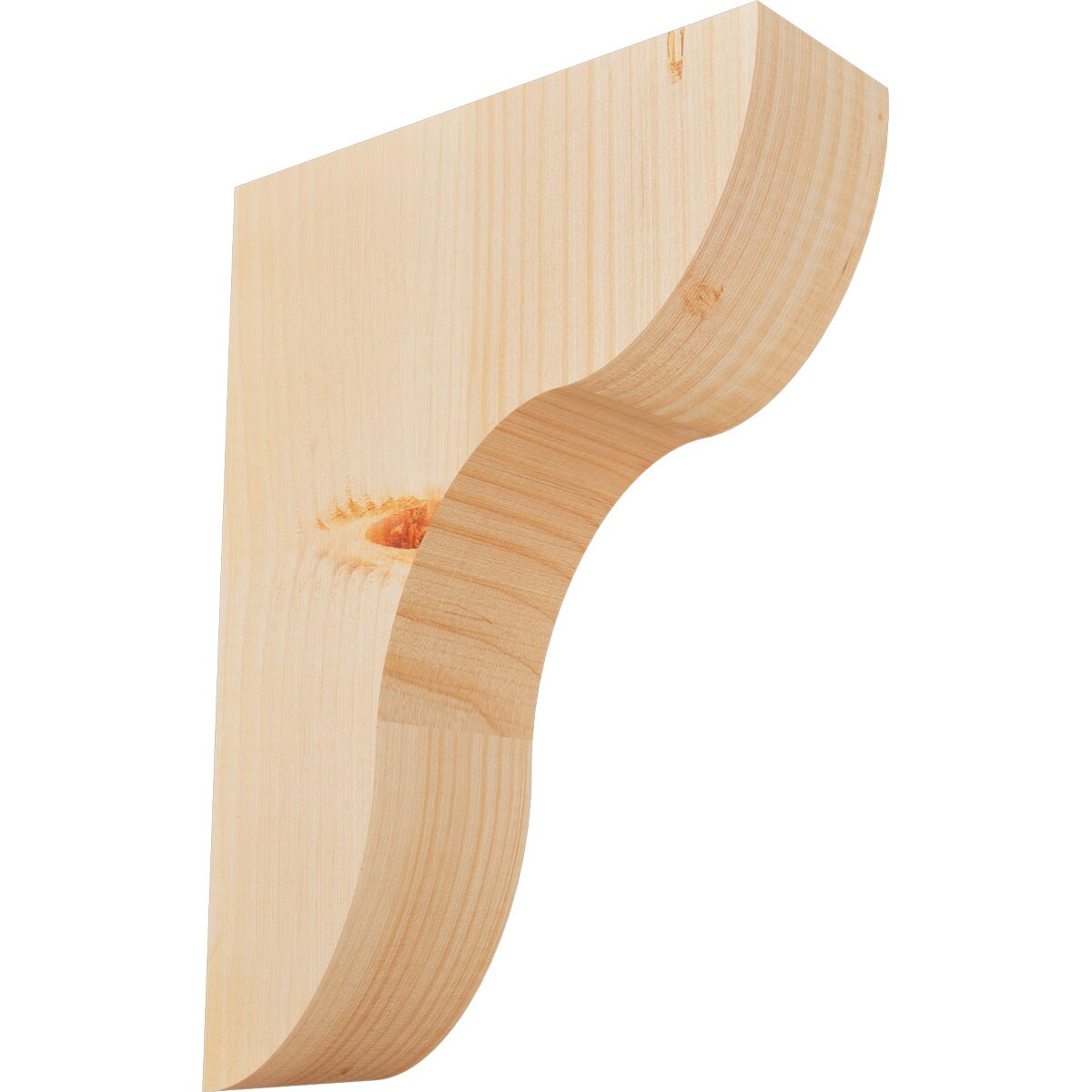 Ekena Millwork COR04X10X14CAR00SDF 3-1/2-in x 10-in x 14-in Carmel Unfinished Douglas fir Wood Paintable/Stainable Corbel