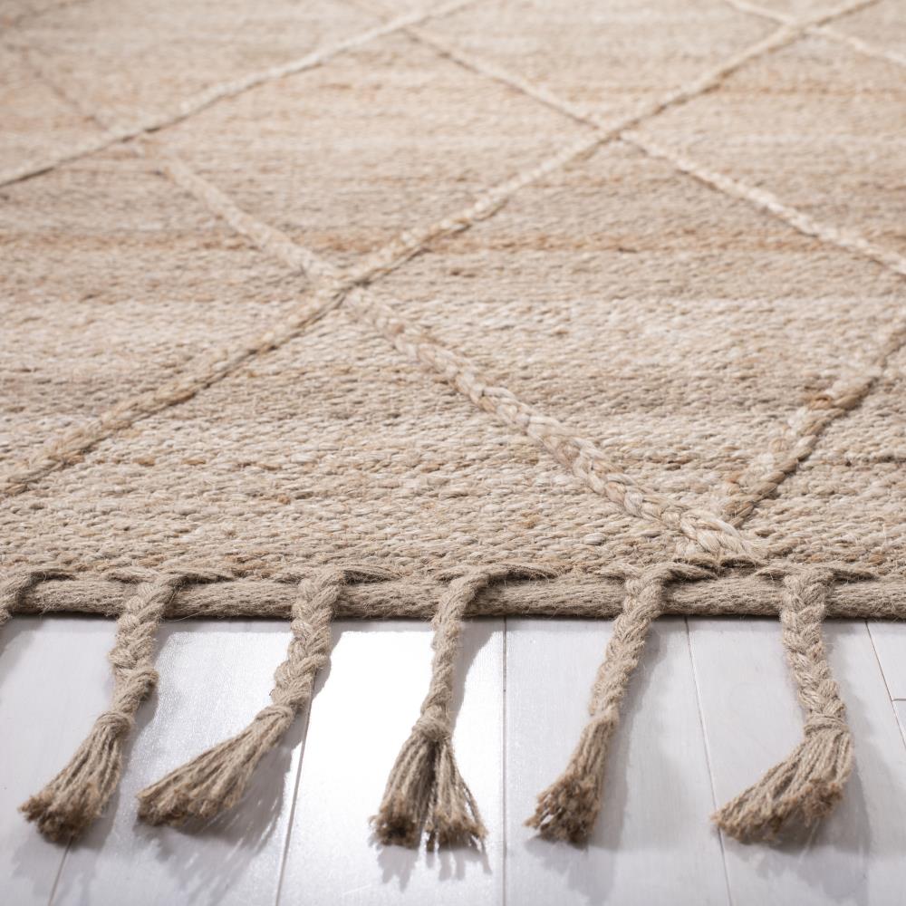Natural Jute 5' x 8' Handwoven Geometric Area Rug