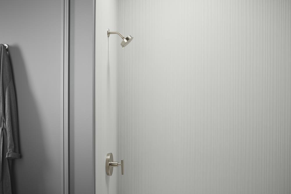 Vibrant Brushed Nickel Multifunction Wall-Mounted Showerhead