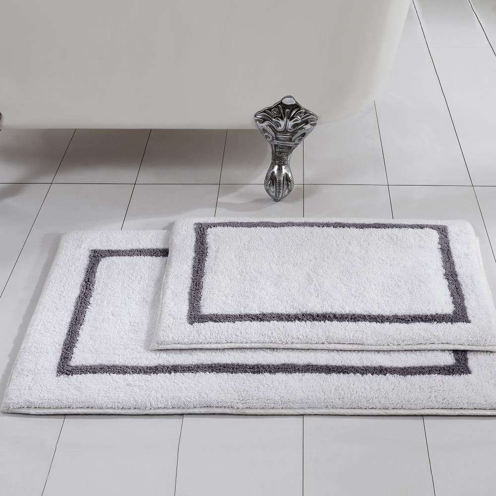 Bath Bliss Sanitized 27.5-in x 15.5-in White PVC Bath Mat in the Bathroom  Rugs & Mats department at
