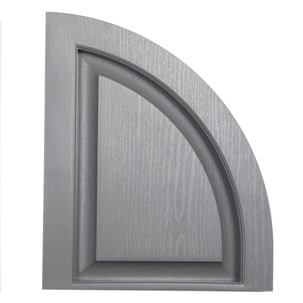 Alpha ACCRPQTRRNDGNT 14.5-in W x 17-in H Gray Raised Panel Exterior Shutters (2-Pack)