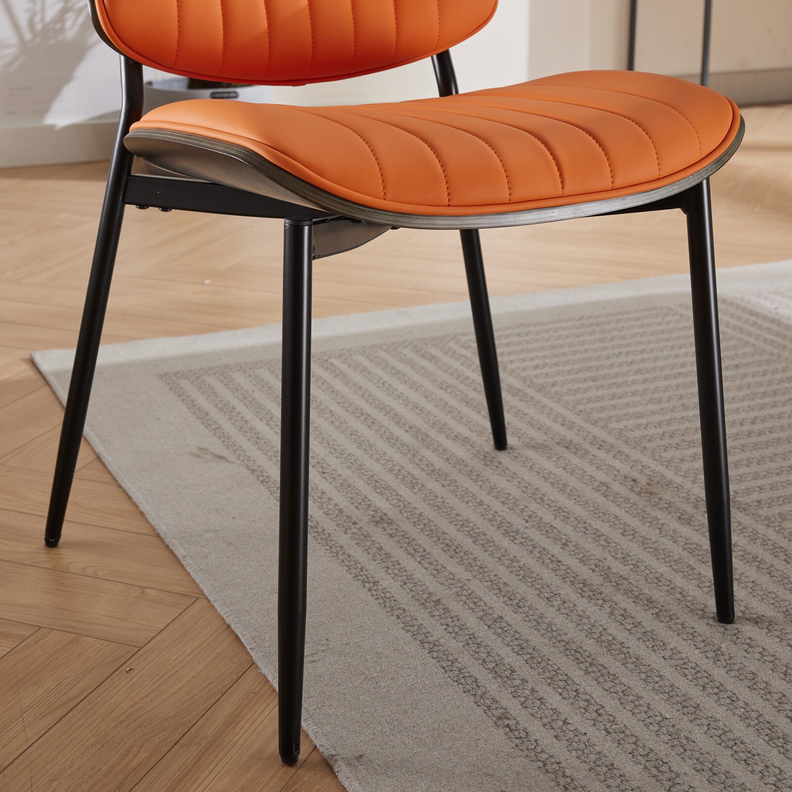 Hrinhom HC-N7016-ORANGE PU Dining-Chairs - View #7