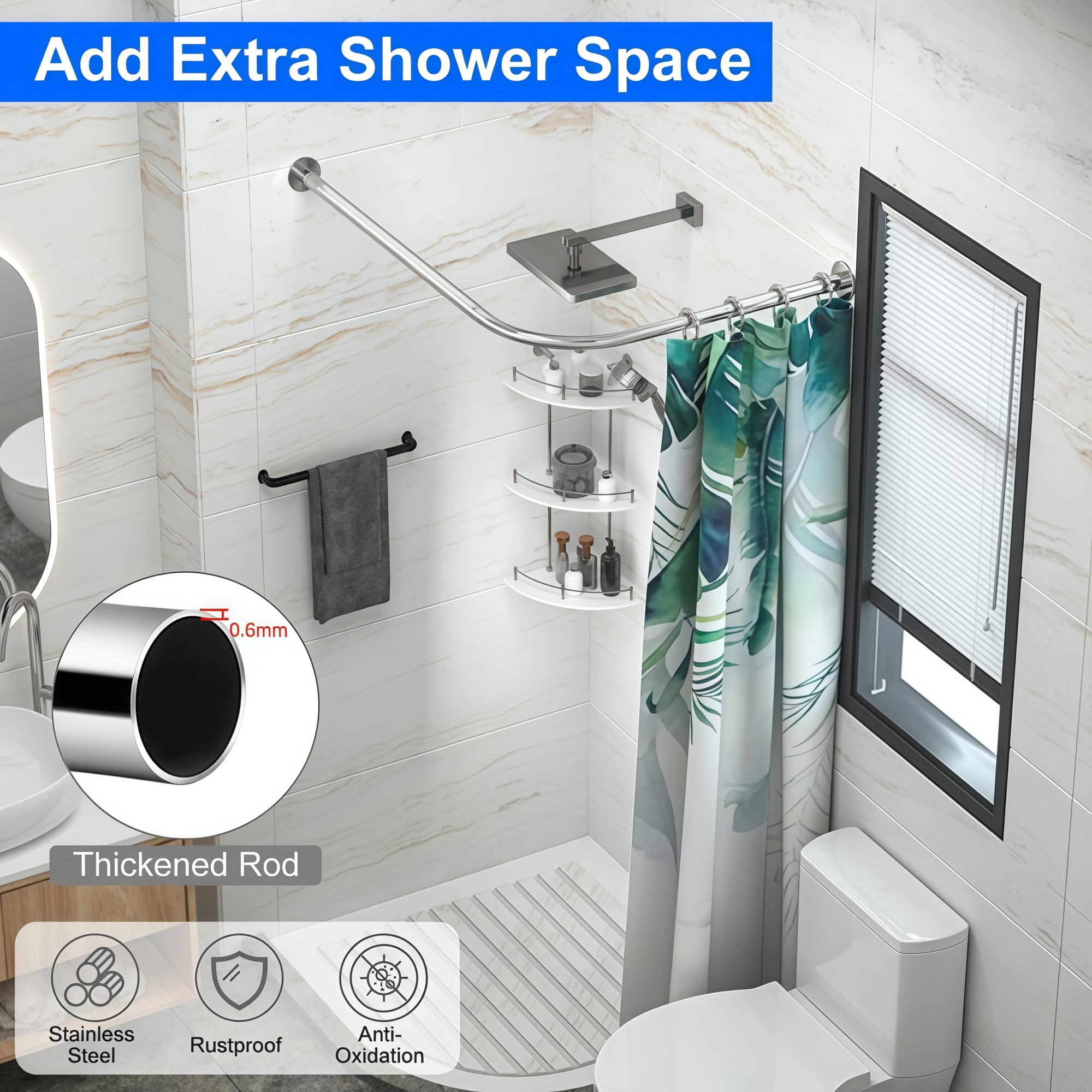 Numhew NHDREW39050 Shower-Rods - View #9