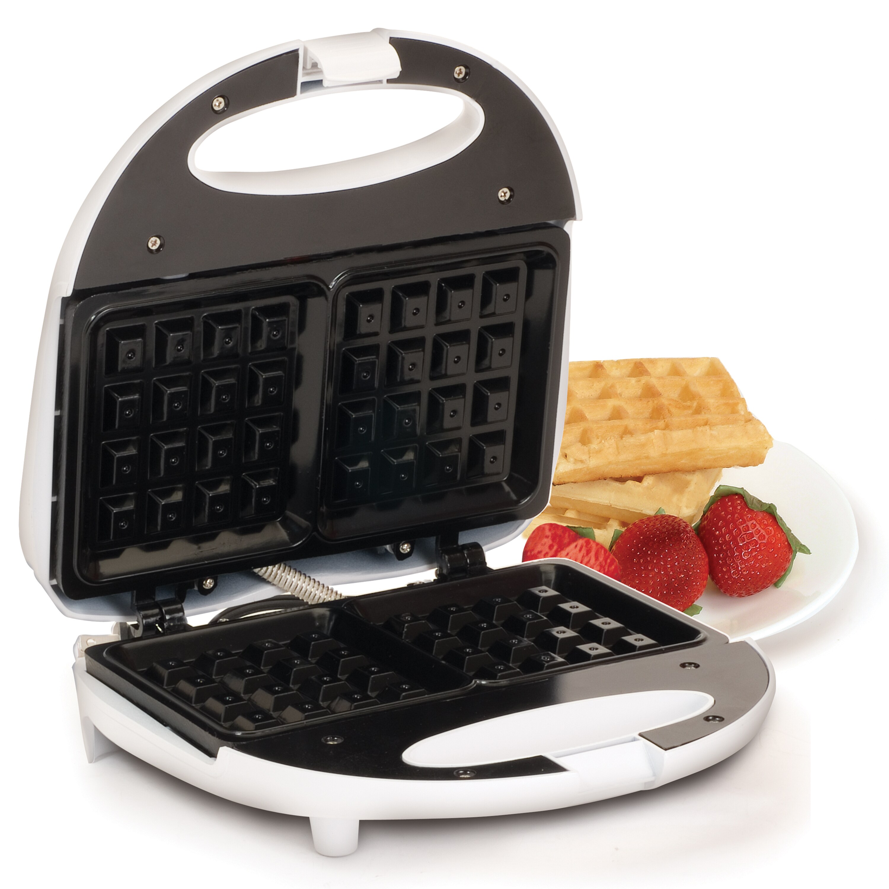 Salton Black Touch Control Belgian Waffle Maker, 520W