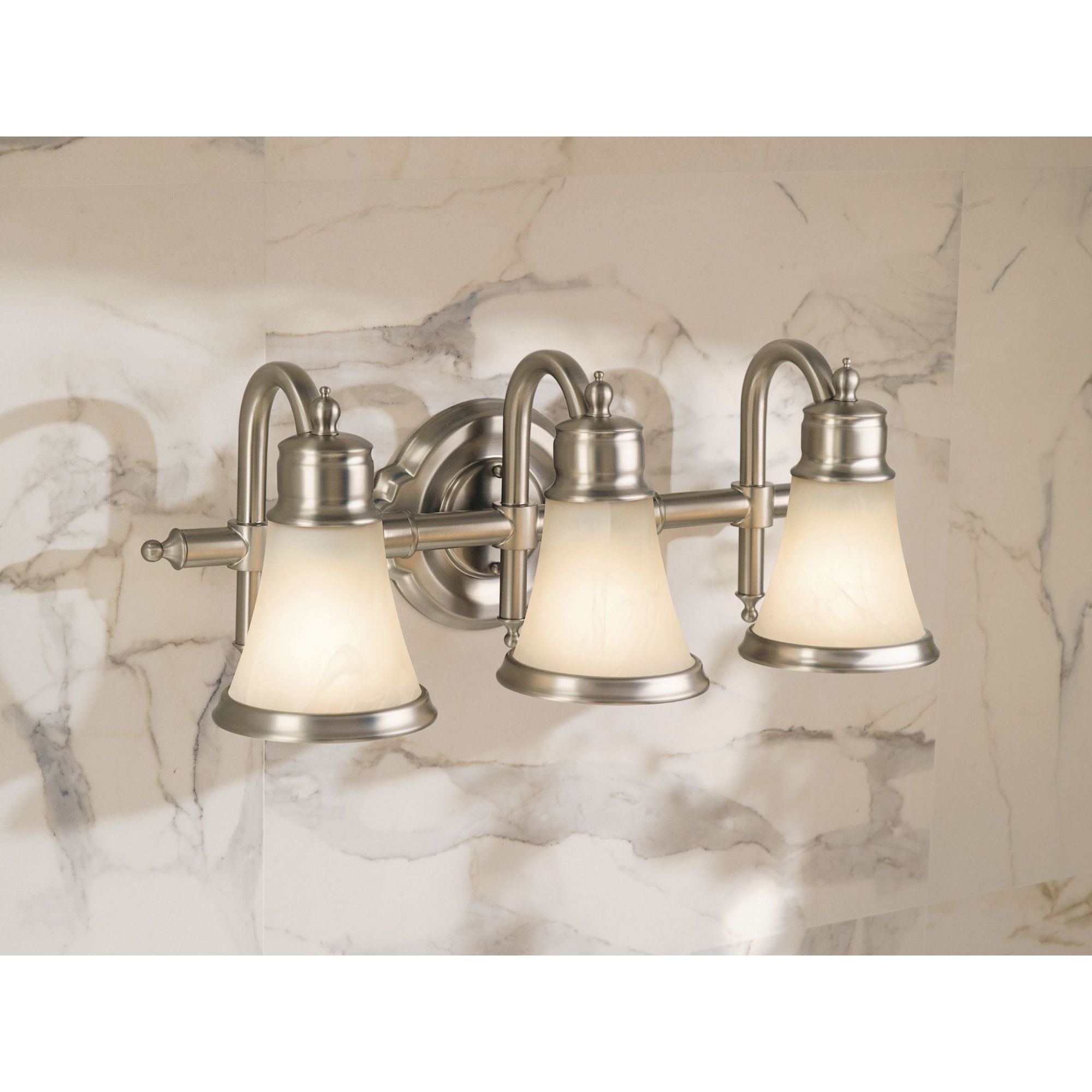 Moen Waterhill 20 96 In 3 Light Chrome LED Traditional Vanity Light At   60992273 