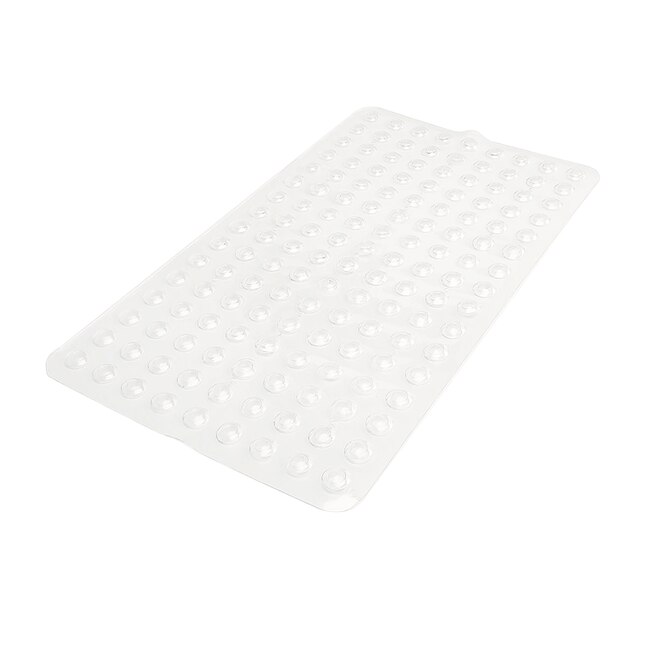 smeren favoriete serveerster Bath Bliss Sanitized 15.5-in x 27.5-in Clear PVC Bath Mat in the Bathroom  Rugs & Mats department at Lowes.com