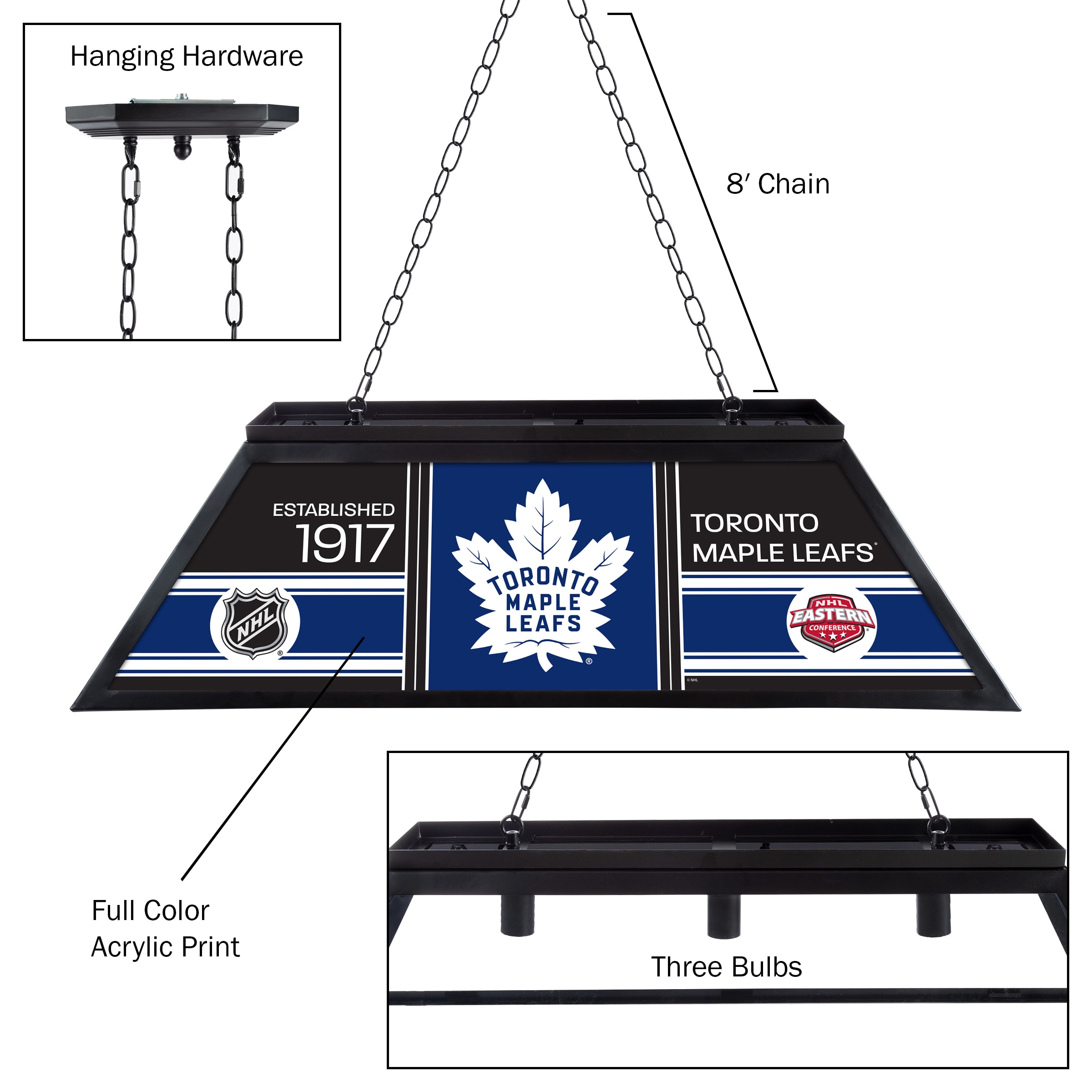 Trademark Gameroom NHL4400-TML-PCH Pool-Table-Lighting - View #4