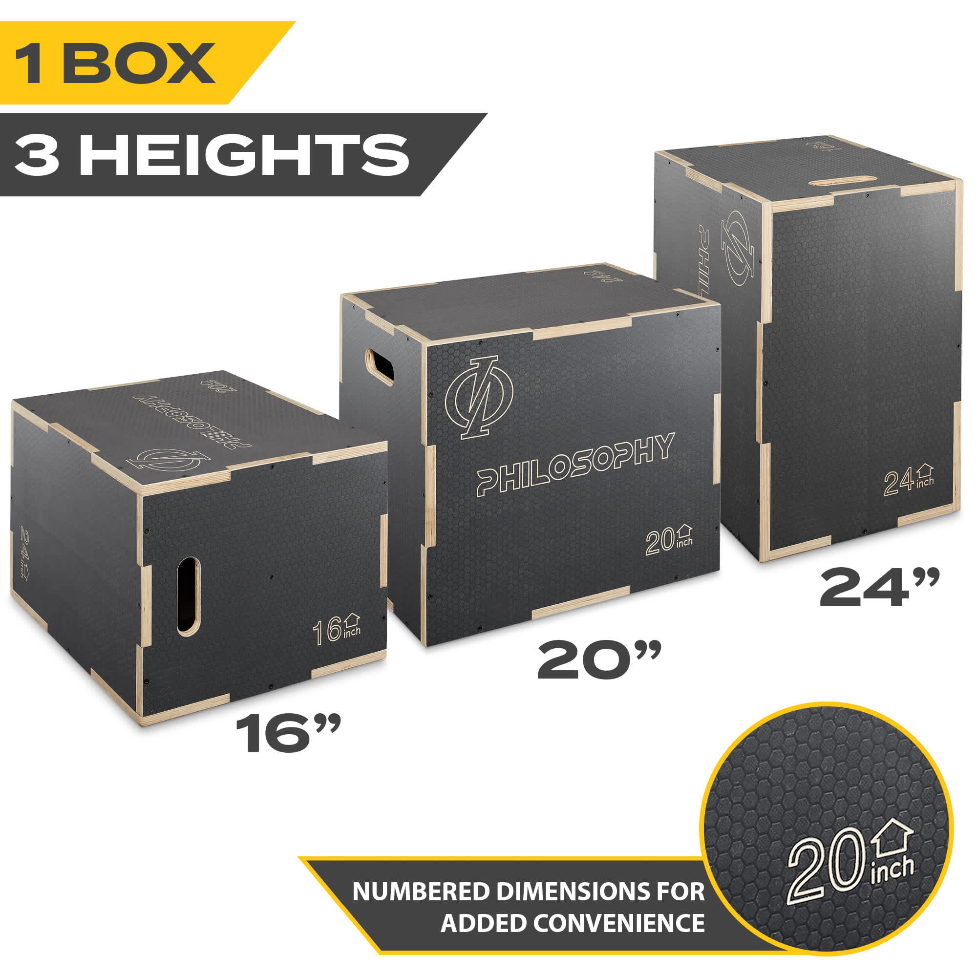 Philosophy Gym FIT-PLYO-2406S-GRY Plyo-Boxes-Platforms - View #2