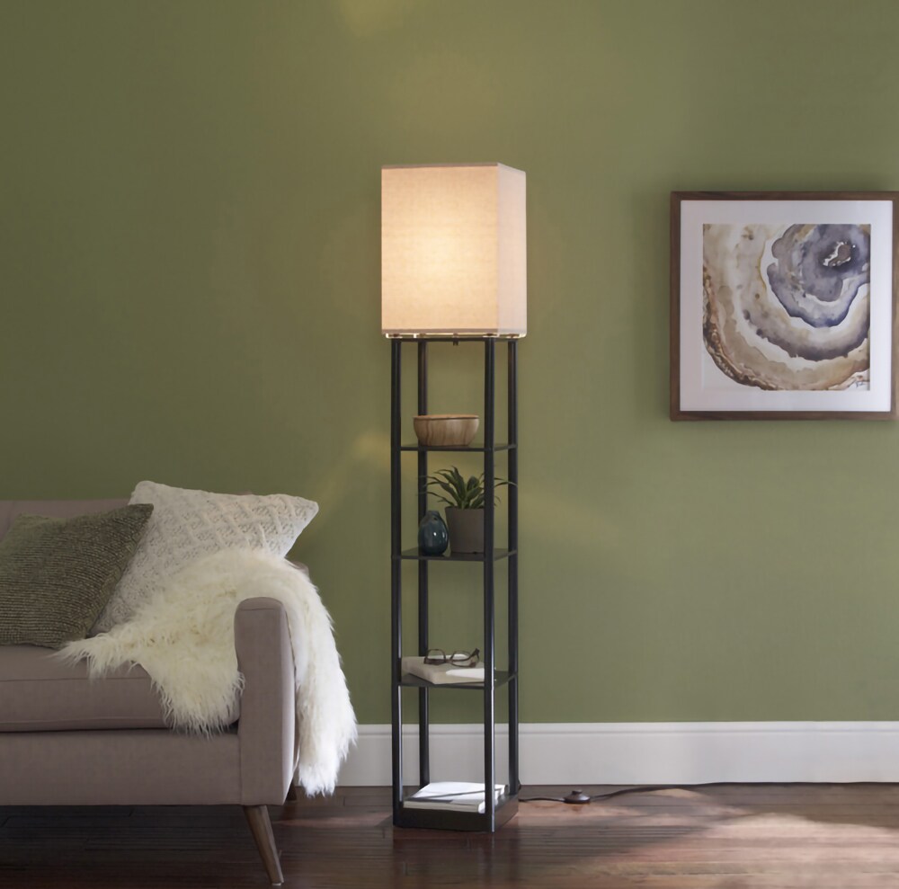 allen + roth 63-in Bronze Shelf Floor Lamp in the Floor Lamps ...