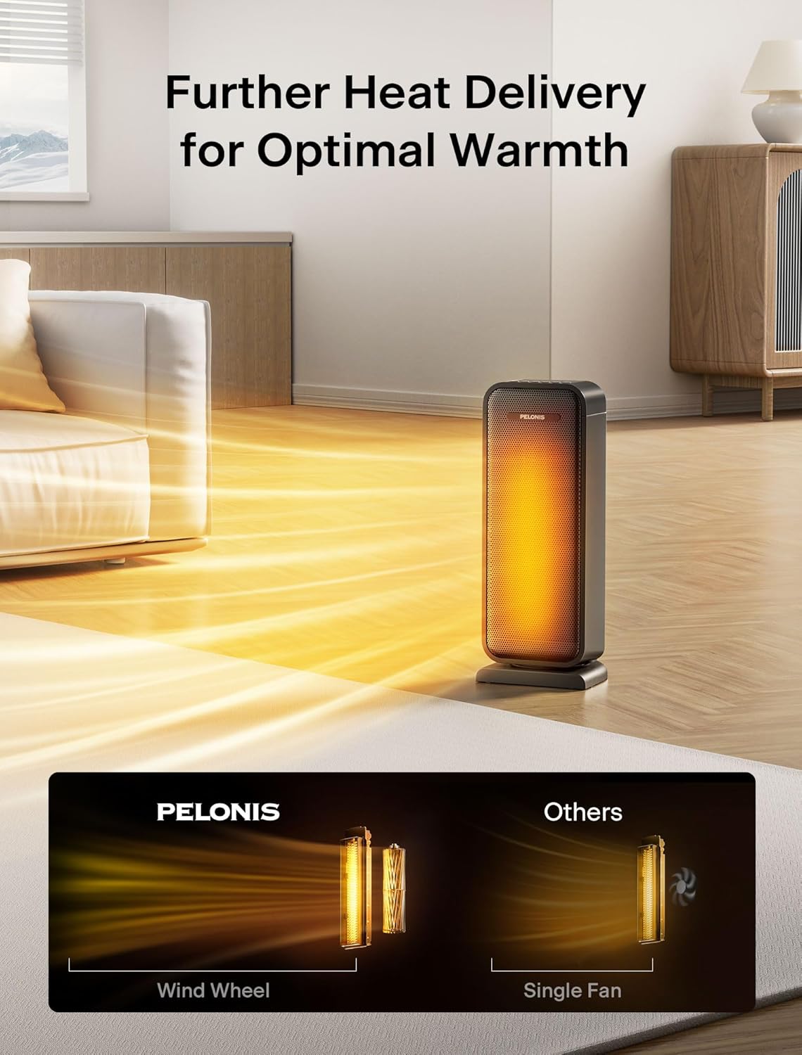 PELONIS PSH17CD2ABB Portable-Electric-Heat - View #2