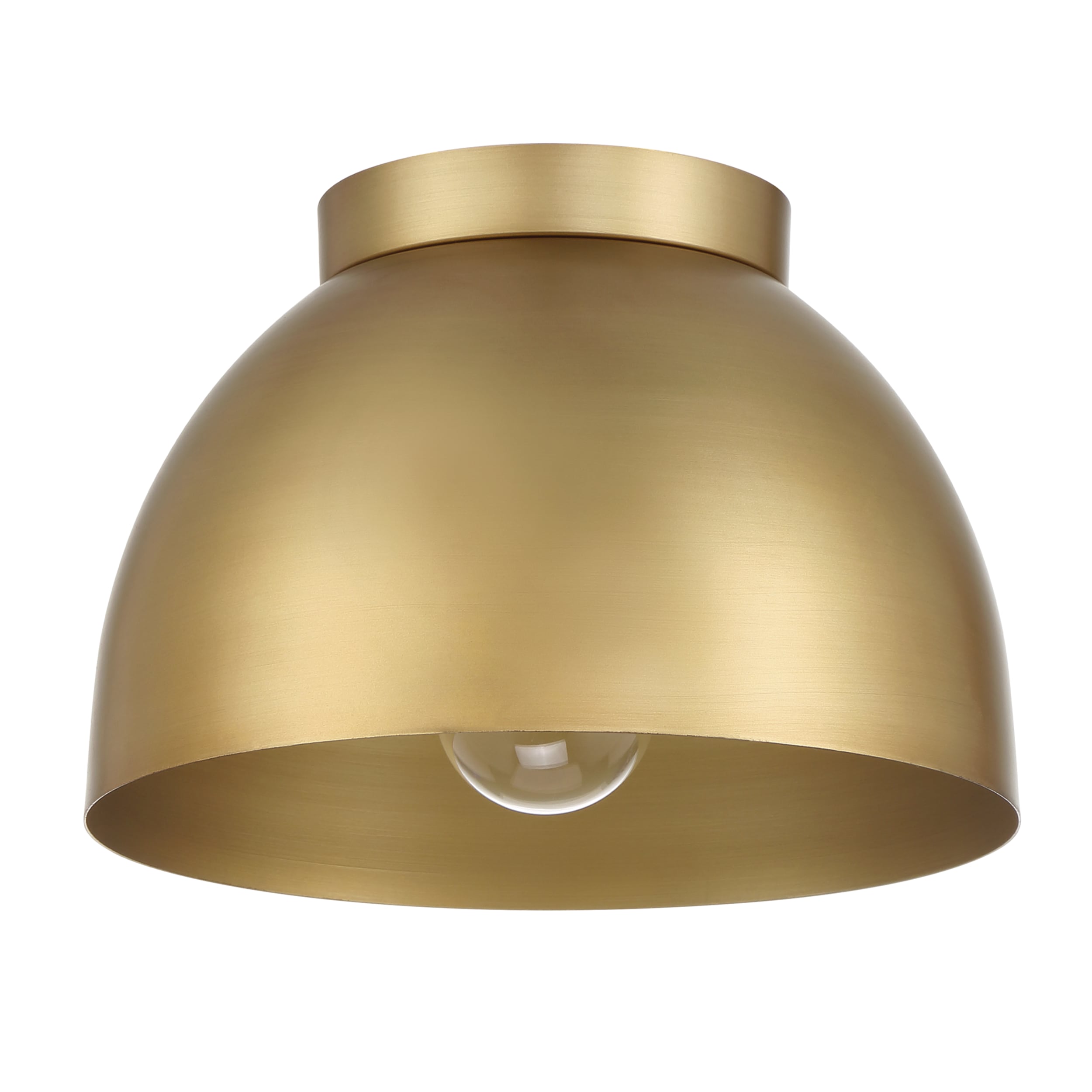 Hunter 48133 Erling 1 -Light 10-in Satin Gold Flush Mount Light