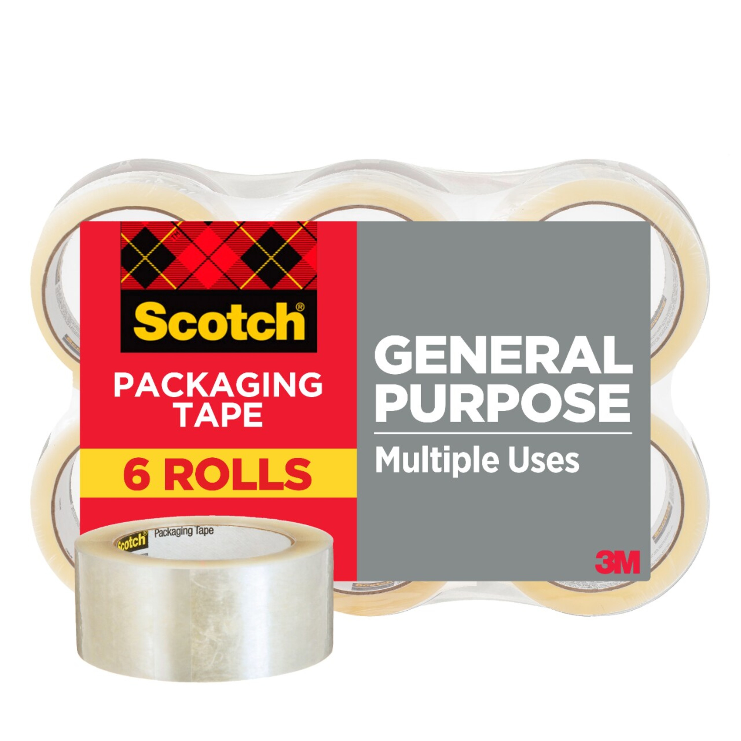 Scotch 3350-6-CC 6 -Pack 1.88-in x 54.6-yd Shipping Packaging Tape Packaging tape