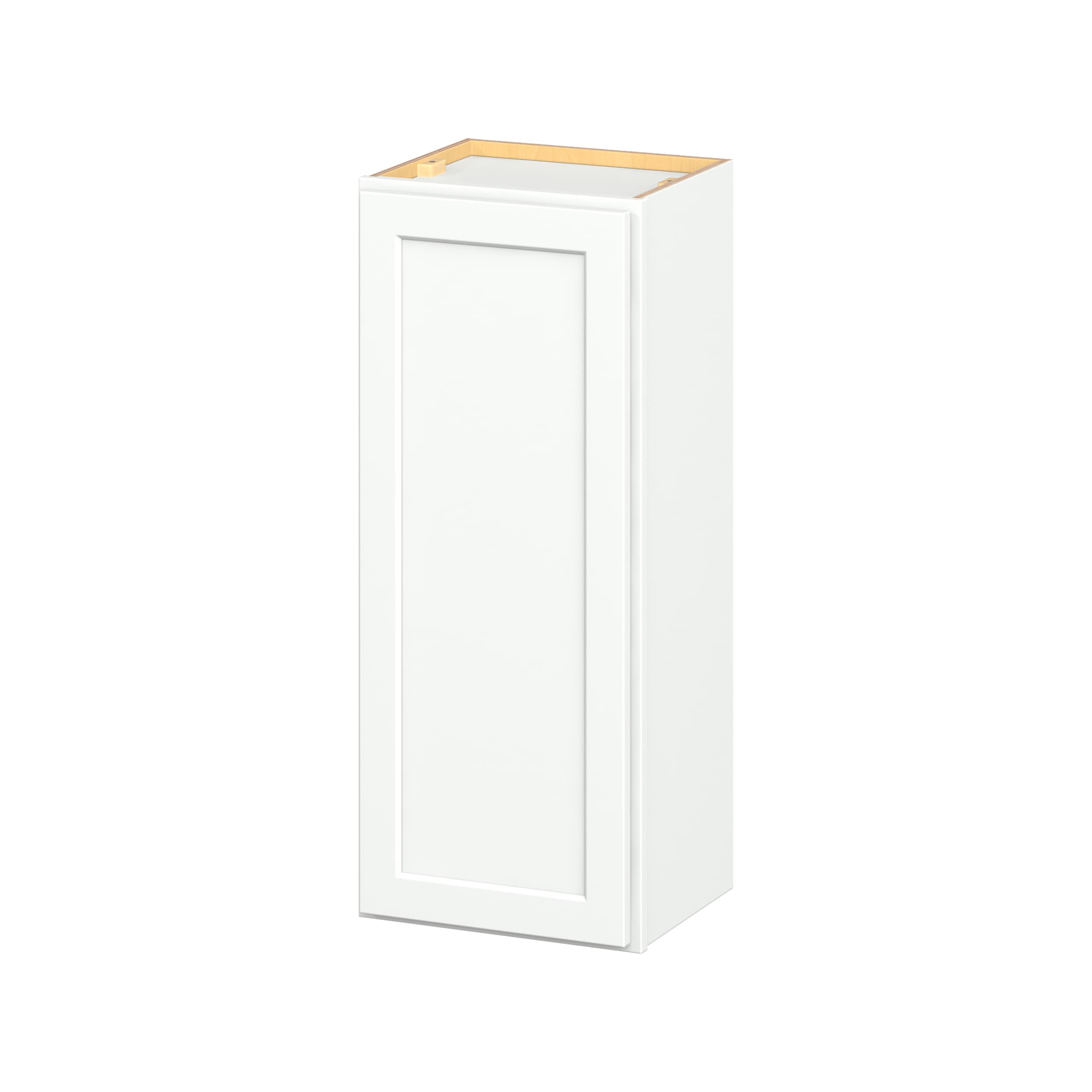 Hugo&Borg PRO Glendale 12-in W x 36-in H x 12-in D Pure White Wall Ready To Assemble Plywood Cabinet (Recessed Panel Shaker Door Style)