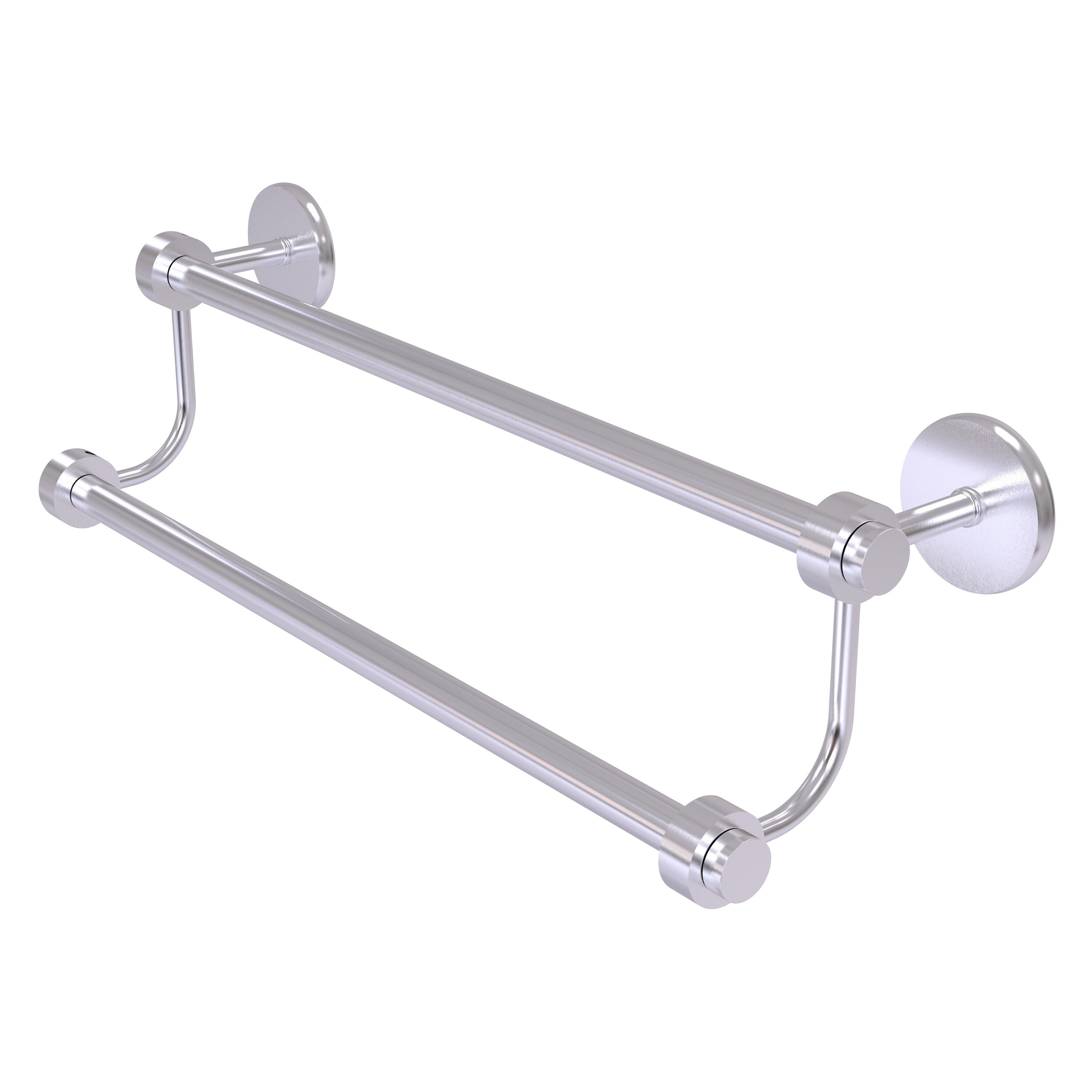 Allied Brass 7272/36-SCH Satellite Orbit Two 36-in double Satin Chrome Wall mount Double Towel Bar