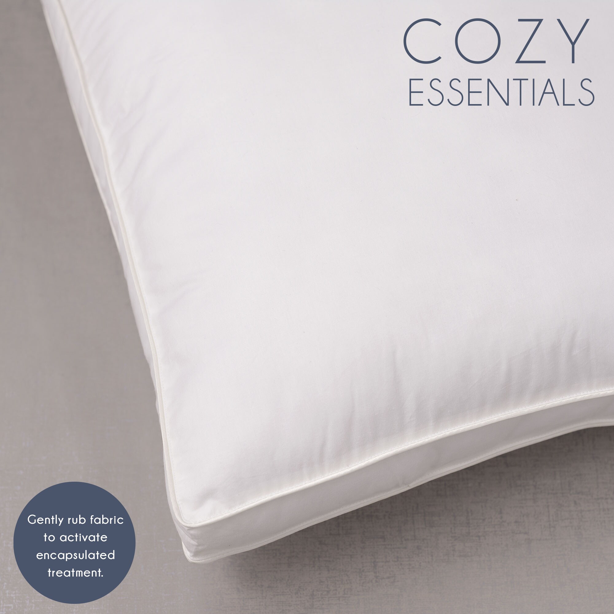 Cozy Essentials 4-Pack King Medium Down Alternative Bed Pillow in