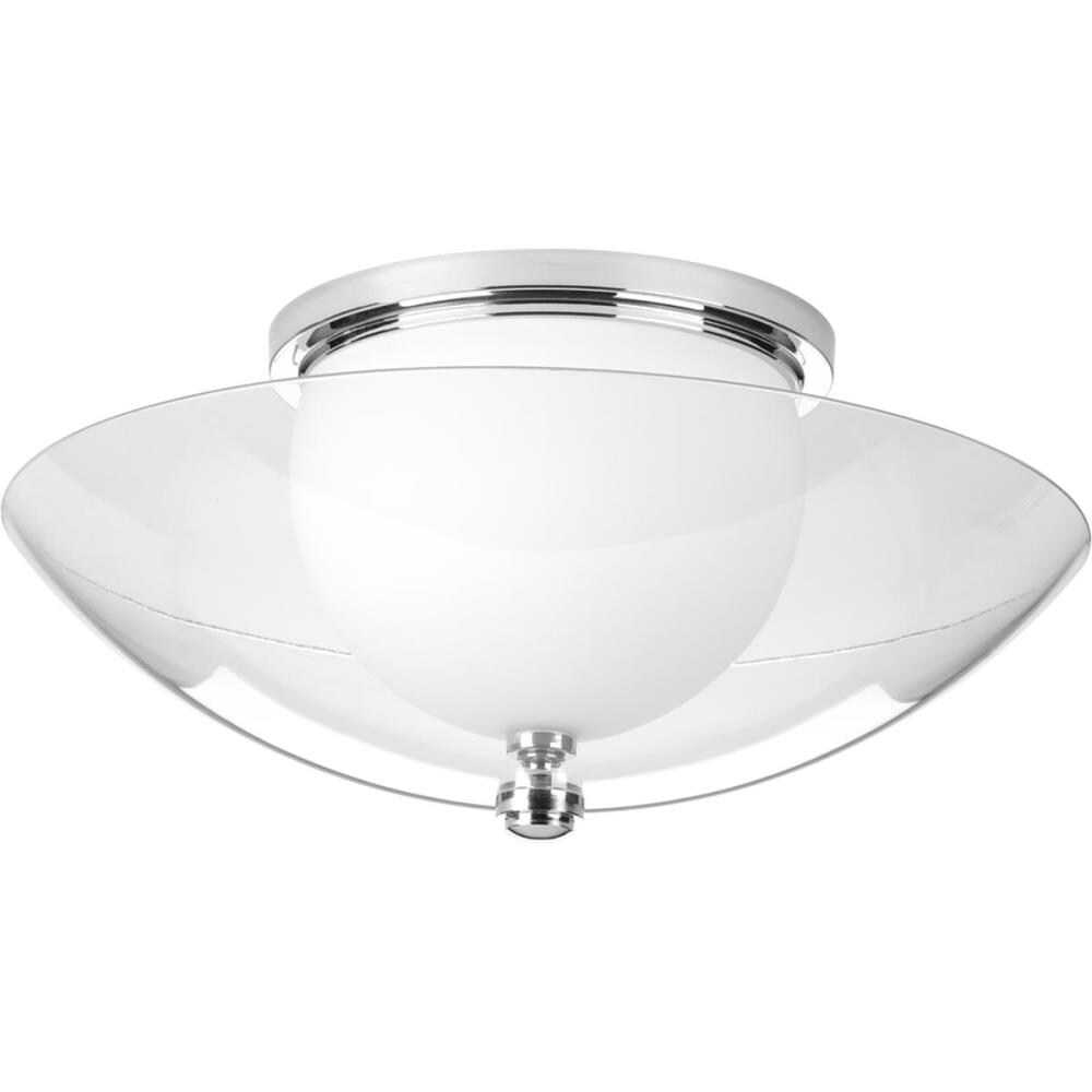 Progress Lighting P350080-015-30 Fortune 1-Light 16-in Polished Chrome LED Flush Mount Light ENERGY STAR
