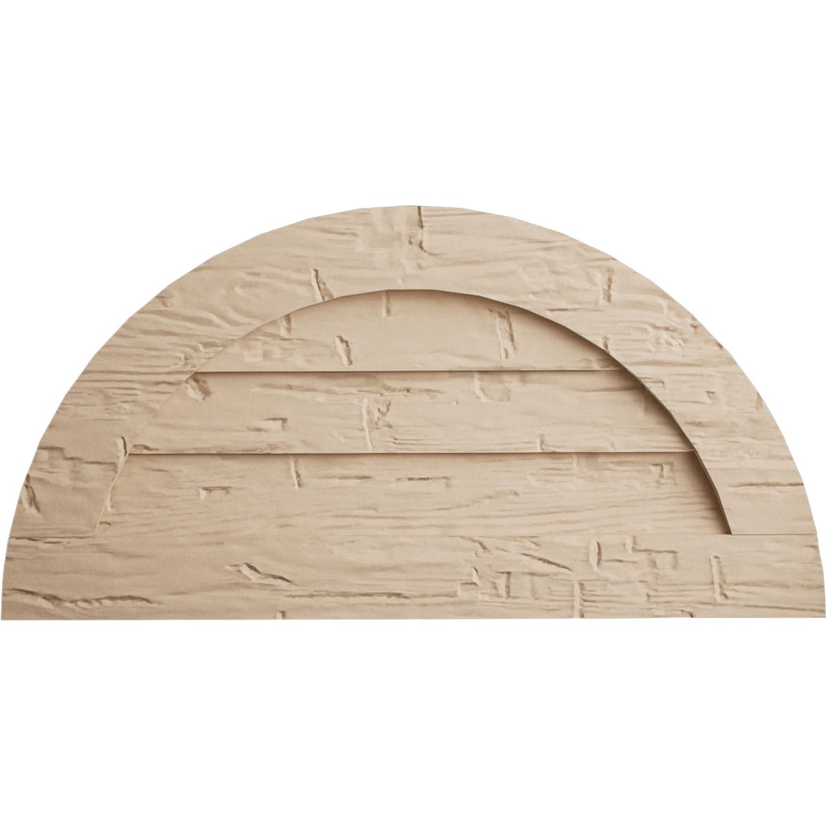 Ekena Millwork GVURHR30X15DHHPR 30-in x 15-in Hand Hewn Round Urethane Gable Louver Vent