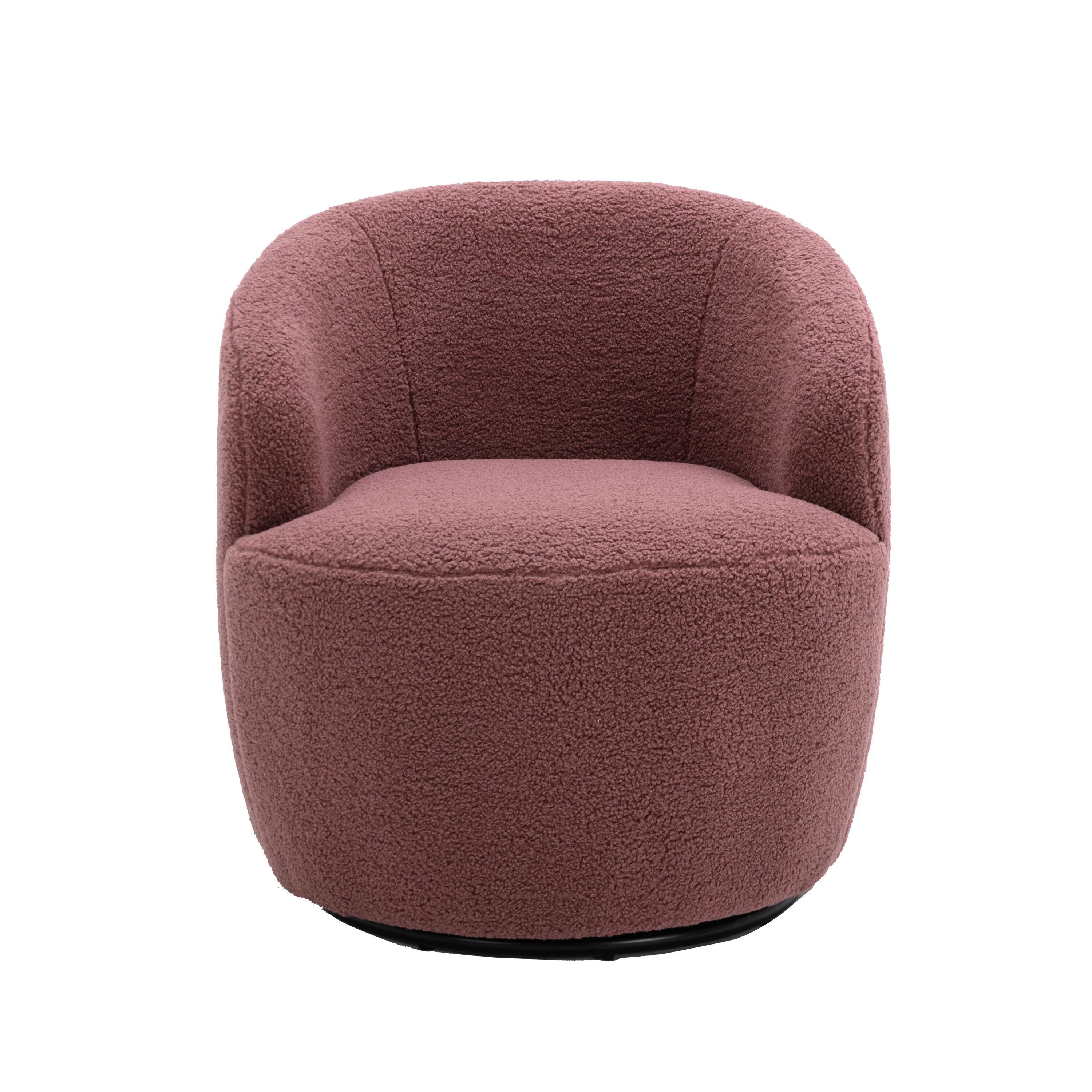 AHIOU HOME ZAAH-47505 Verona Casual Red Bean Paste Swivel Accent Chair