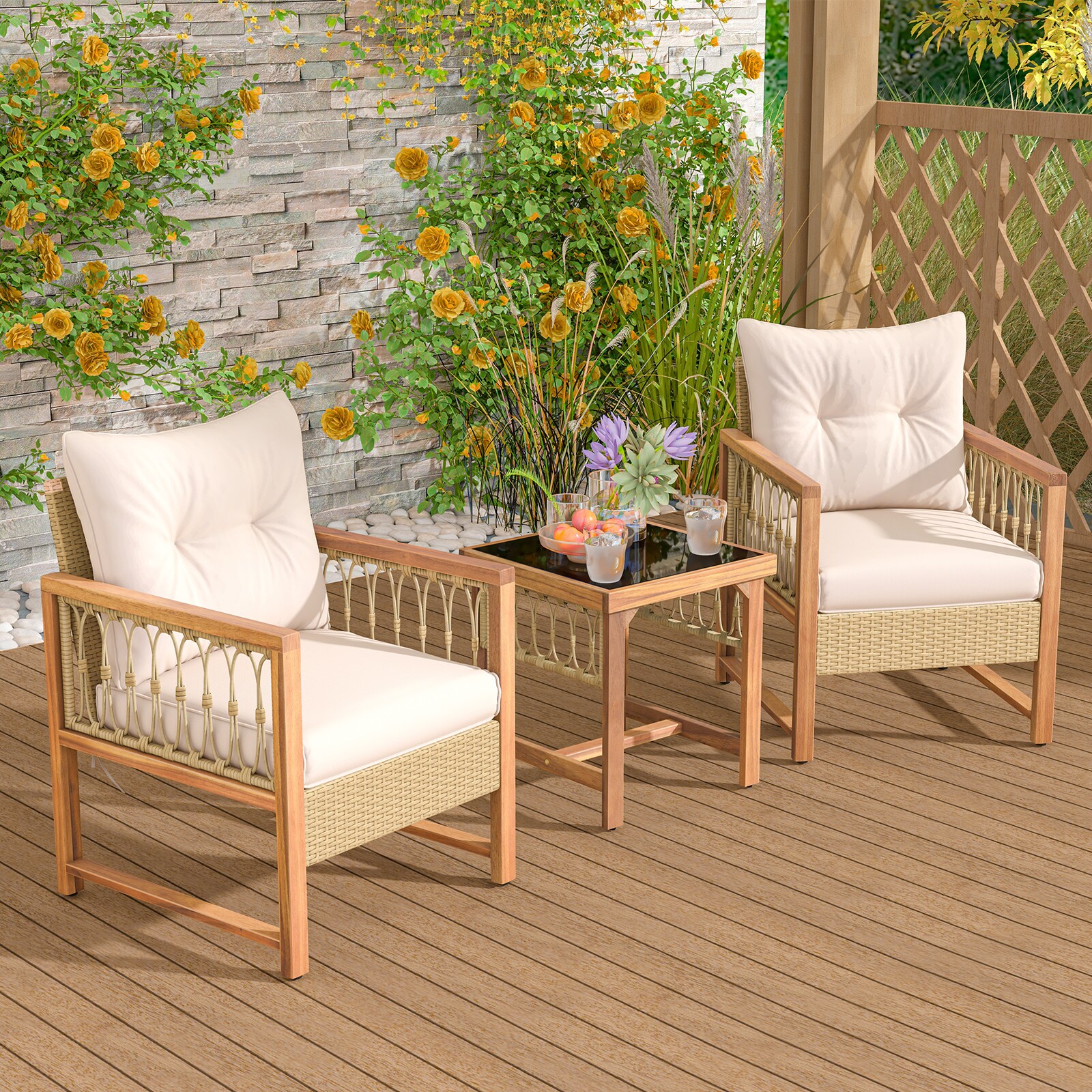 Slickblue D-CO-NB72727WH Patio-Conversation-Sets - View #2