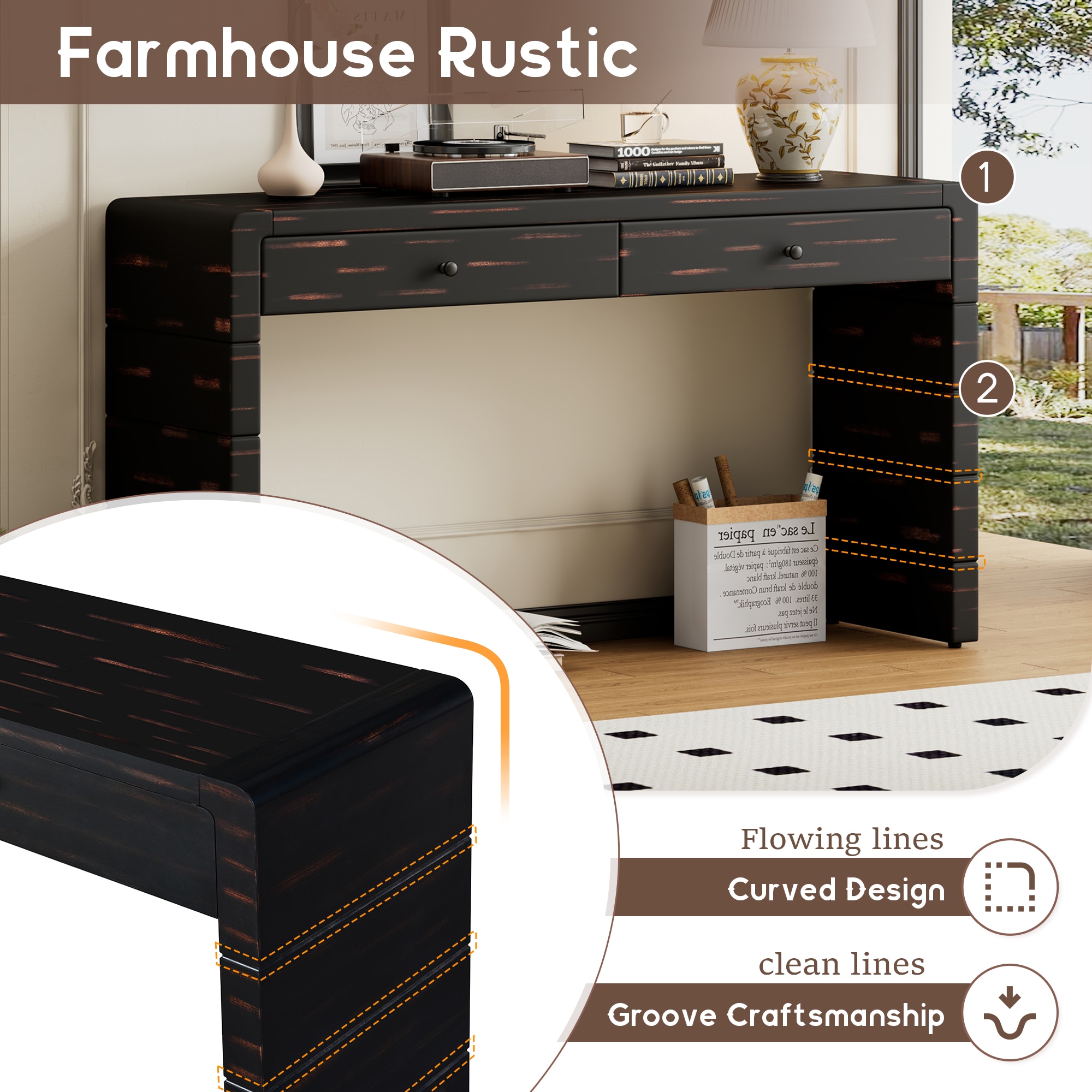 ModernLuxe N715P244723B Console-Sofa-Tables - View #4