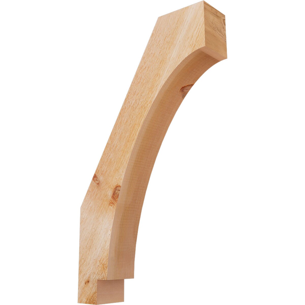 Ekena Millwork BRC04X16X28IMP00RWR 4-in x 16-in x 28-in Western Red Cedar Unfinished Wood Imperial Rough Sawn Knee Brace