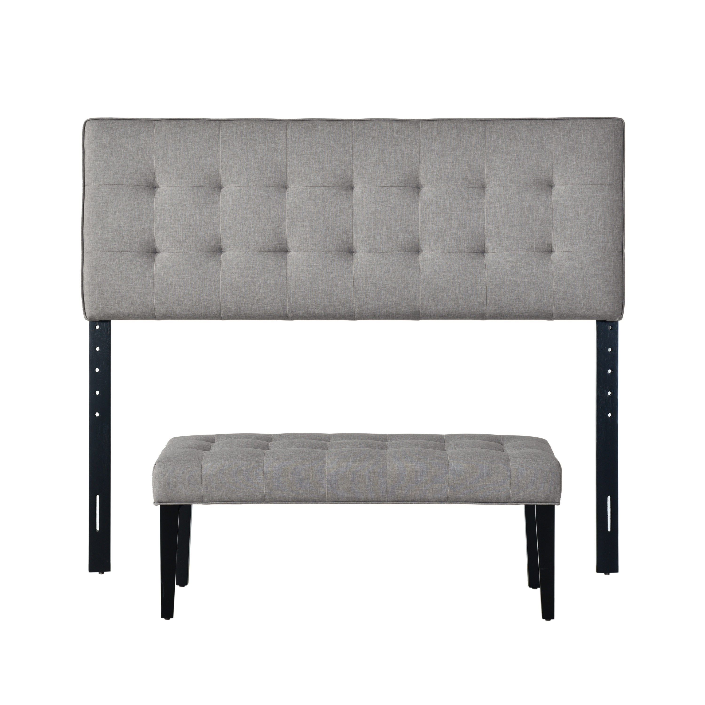 Accentrics Home DS-D449-650-1 Casual White Accent Bench 62.4-in x 2.76-in x 52.95-in