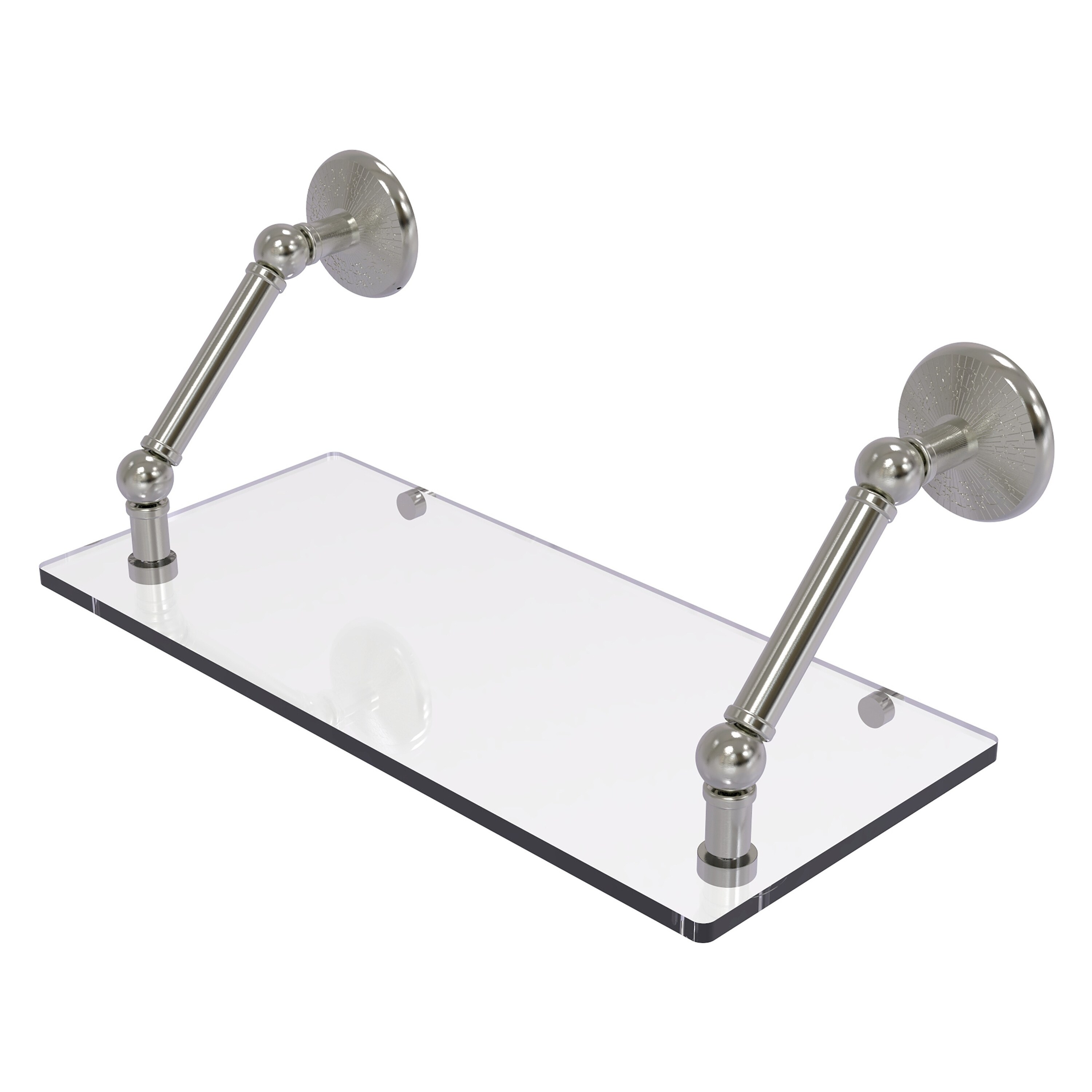 Allied Brass PMC-1-18-SN Prestige Monte Carlo Satin Nickel Wall mount Bathroom Shelf ( 18-in x 8-in x 8-in )