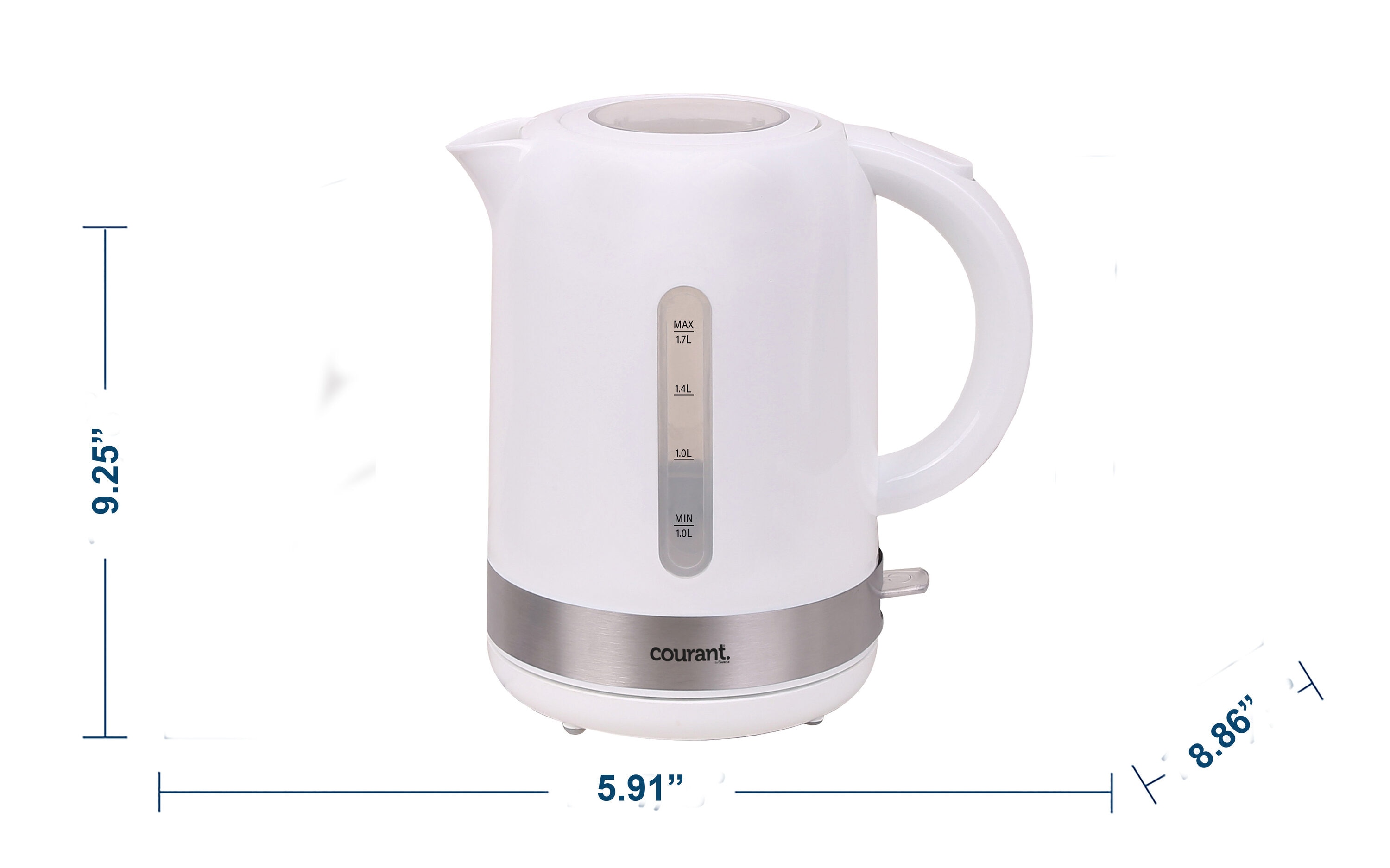 BLACK+DECKER™ 1.7L Rapid Boil Electric Kettle, Boils up to 7 Cups of Water,  Gray