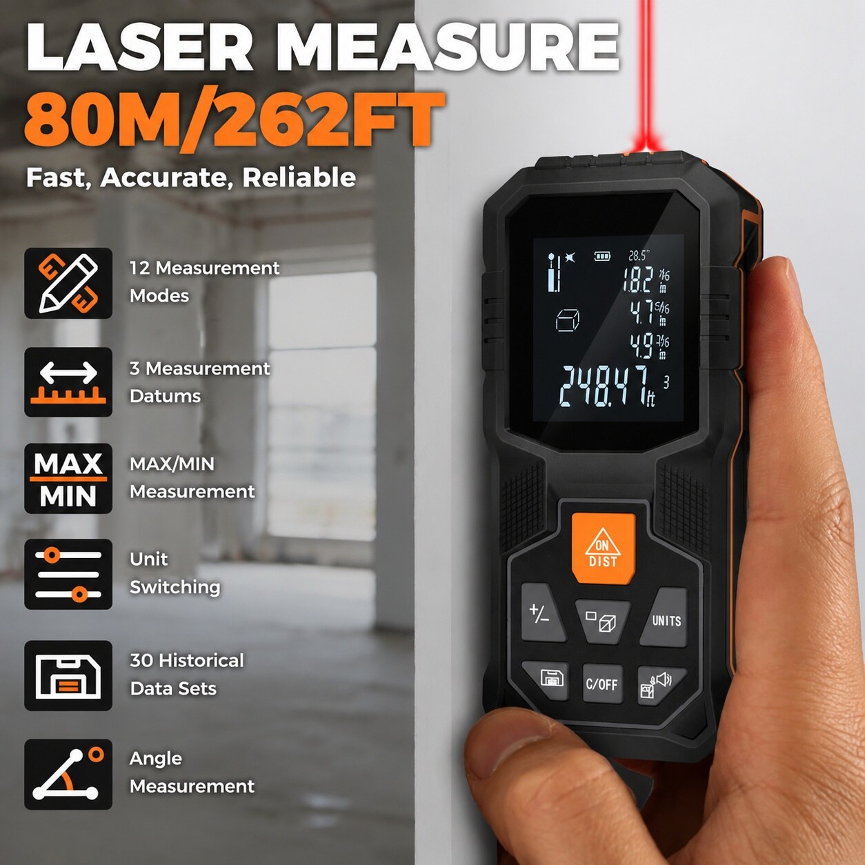 KHKFY LKH0729X028 Laser-Distance-Measurers - View #2