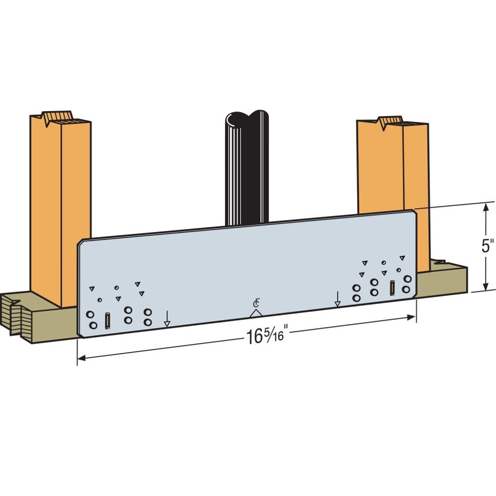 Simpson Strong-Tie 5-in x 16-1/4-in 16-Gauge Zmax Nail Plates in the ...