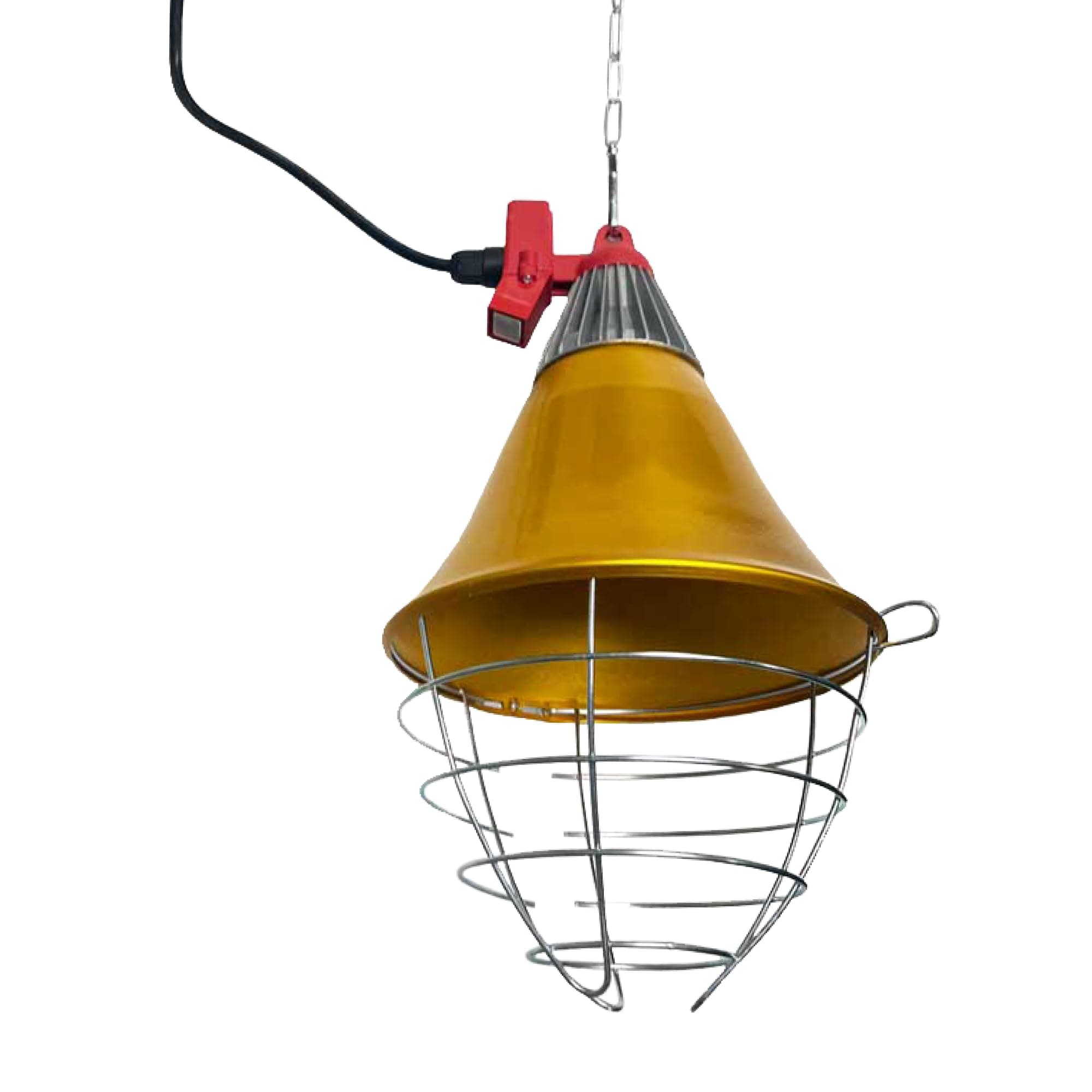 Stromberg Carlson Stromberg's 250W Heavy-Duty Heat Lamp with Safety Switch Stainless Steel Guard 6.5 ft Cord Chain