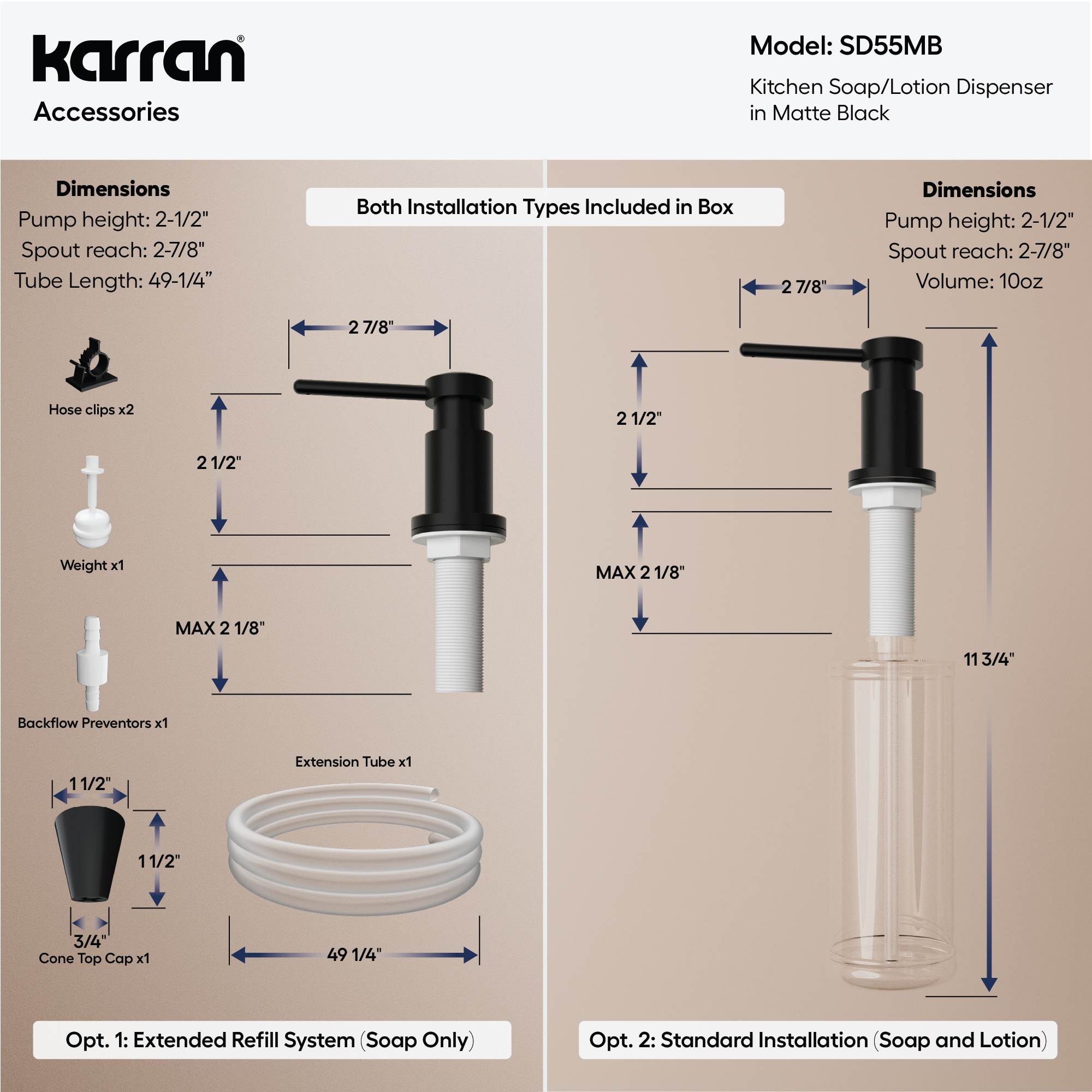 Karran SD55MB Soap-Lotion-Dispensers - View #6
