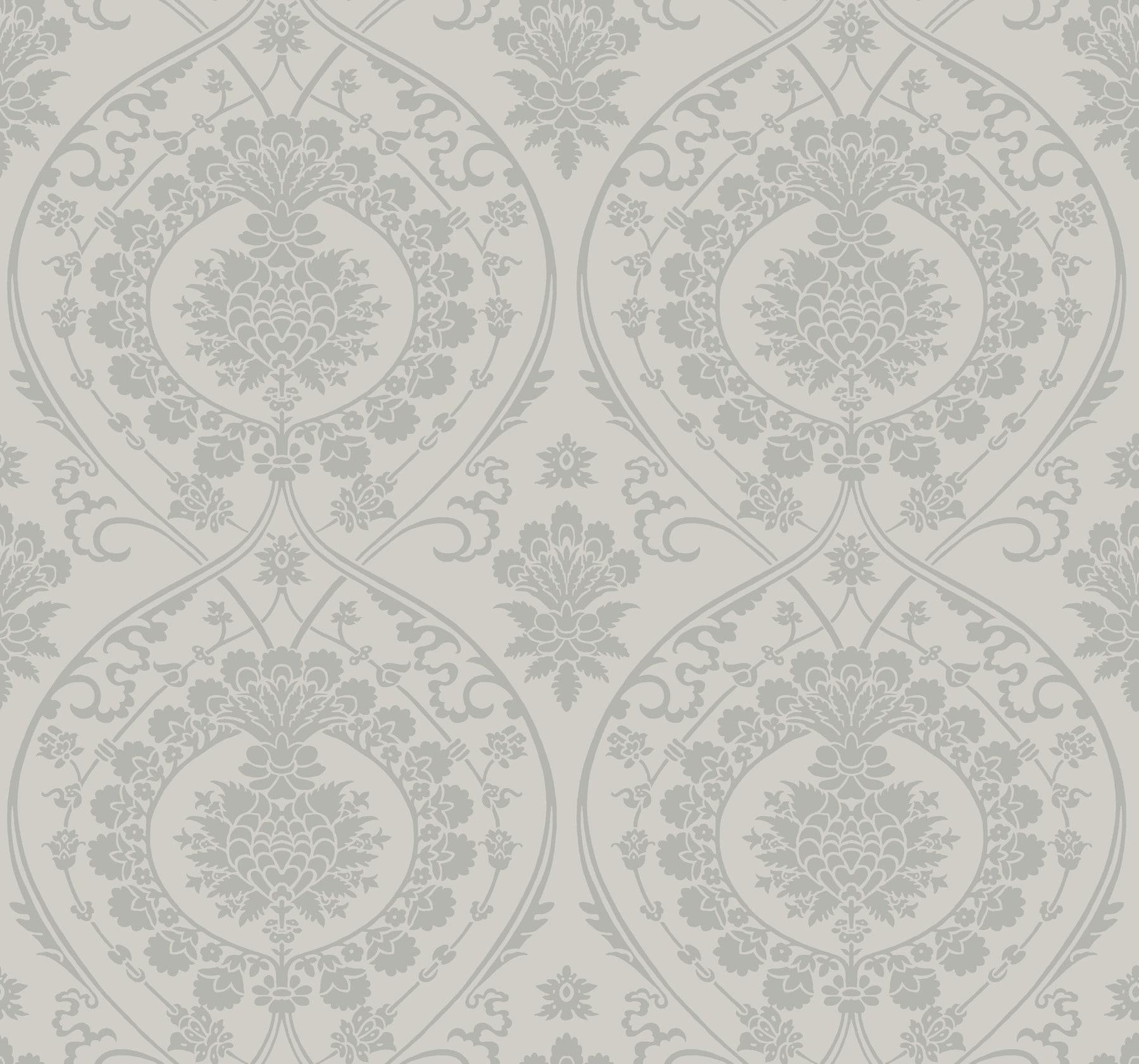York Wallcoverings DM4904 Damask Resource Library 60.8-Sq. Feet Gray Non-woven Damask Unpasted Wallpaper