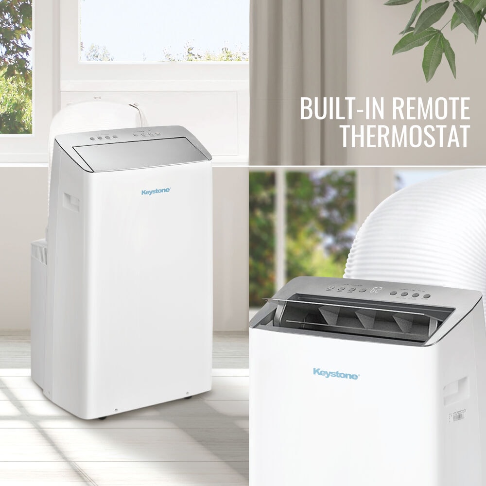 Keystone 14,000 BTU White Portable Air Conditioner with Heater and Remote