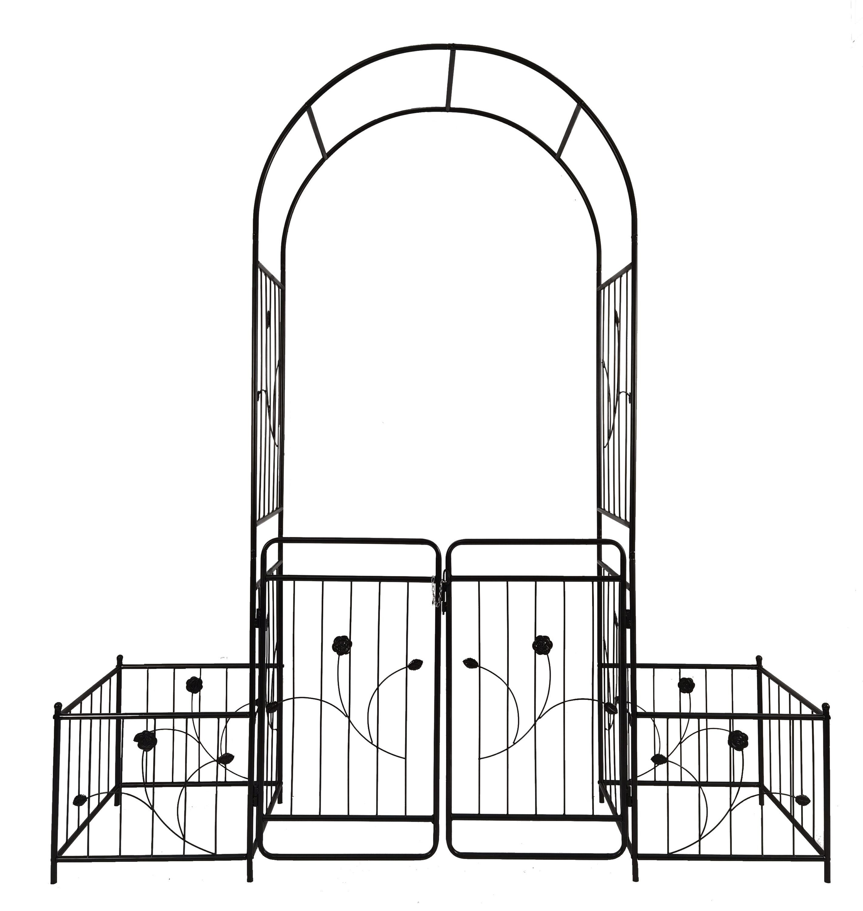Damerin ZLY-13F Garden Trellises 19.7-Inches W x 86.6-Inches H Black Iron Fence Garden Trellis For Climbing Plants For Cucumbers For Roses For Tomatoes