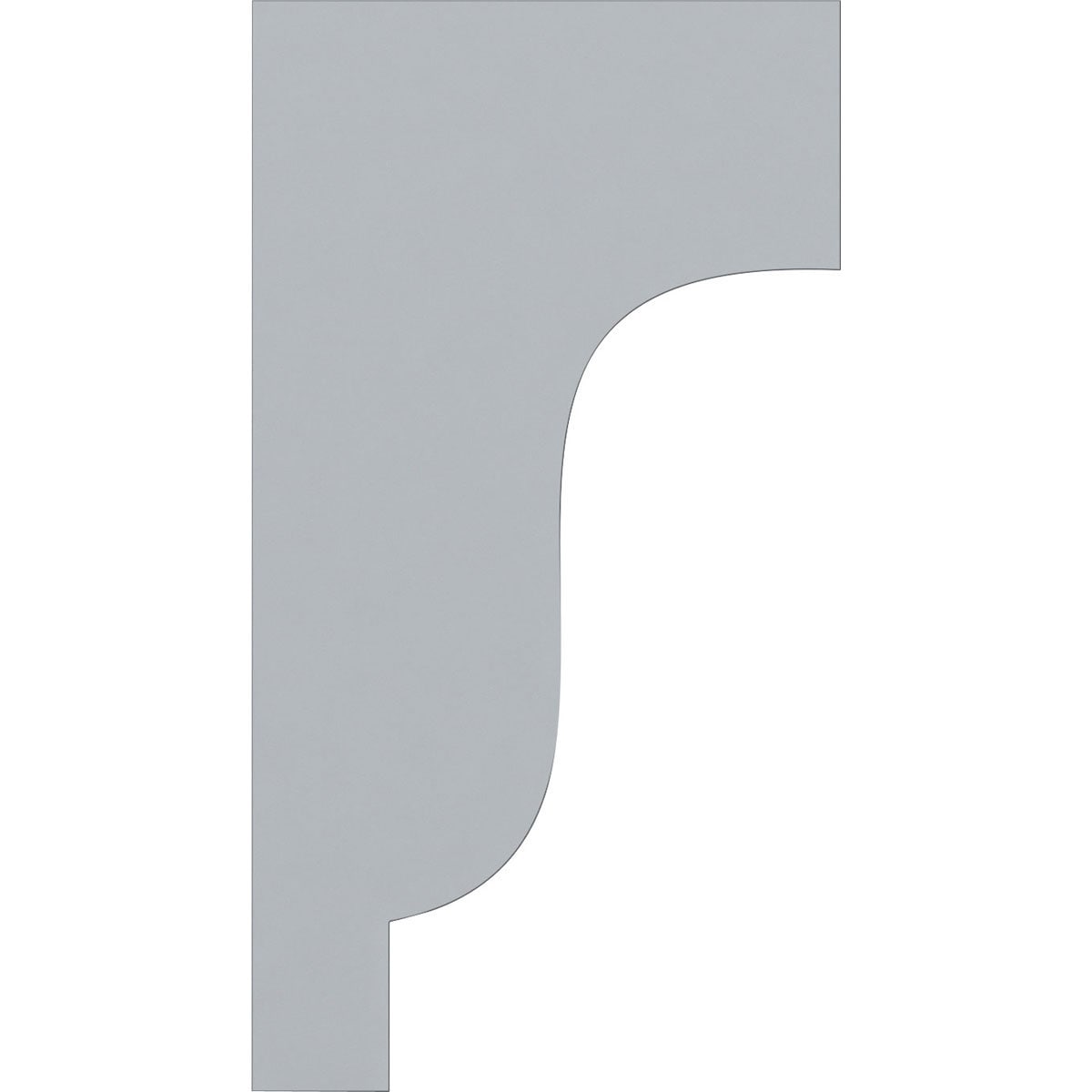 Primed Gray Polyurethane Traditional Decorative Corbel
