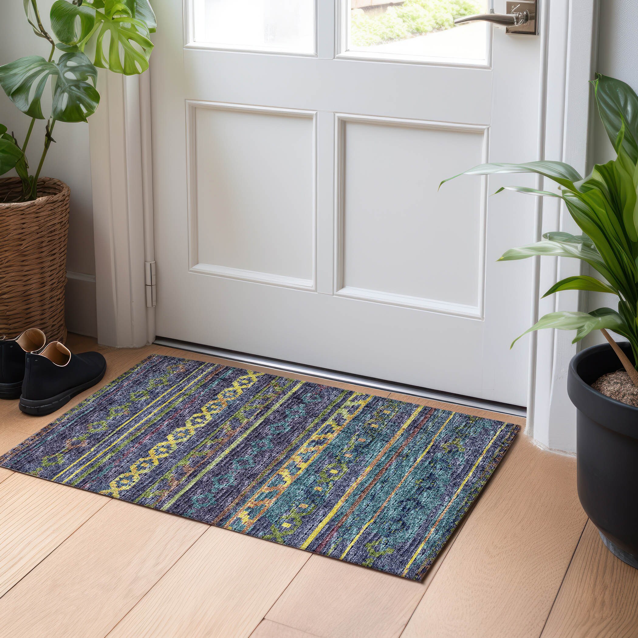 Addison Rugs AMF116MU20X30 Mayfield AMF116MU 2 x 3 (ft) Loomed Polyester Multi Rectangular Indoor Geometric Machine washable Area rug