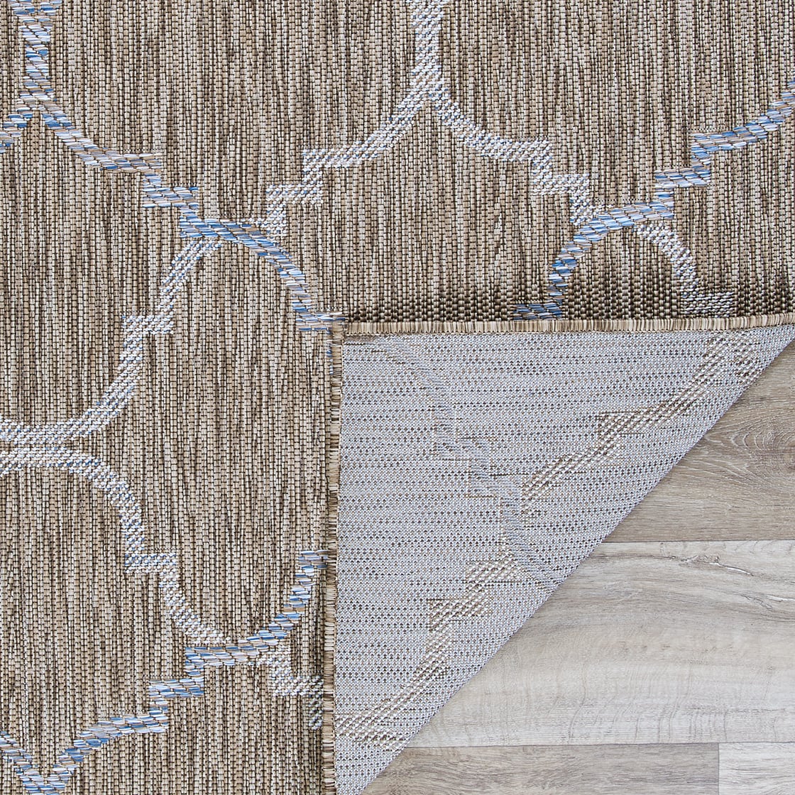 Charm Collection Sand-Ivory Flat Woven Runner Rug 2'2" x 7'6"