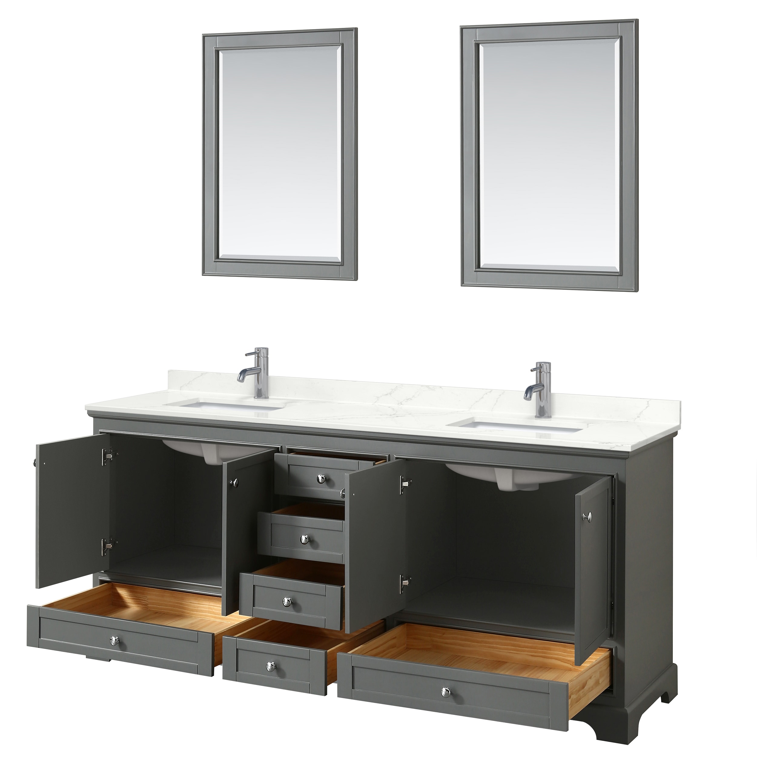 Wyndham Collection WCS202080DKGGTUNSM24 Bath-Vanity-Combo - View #2