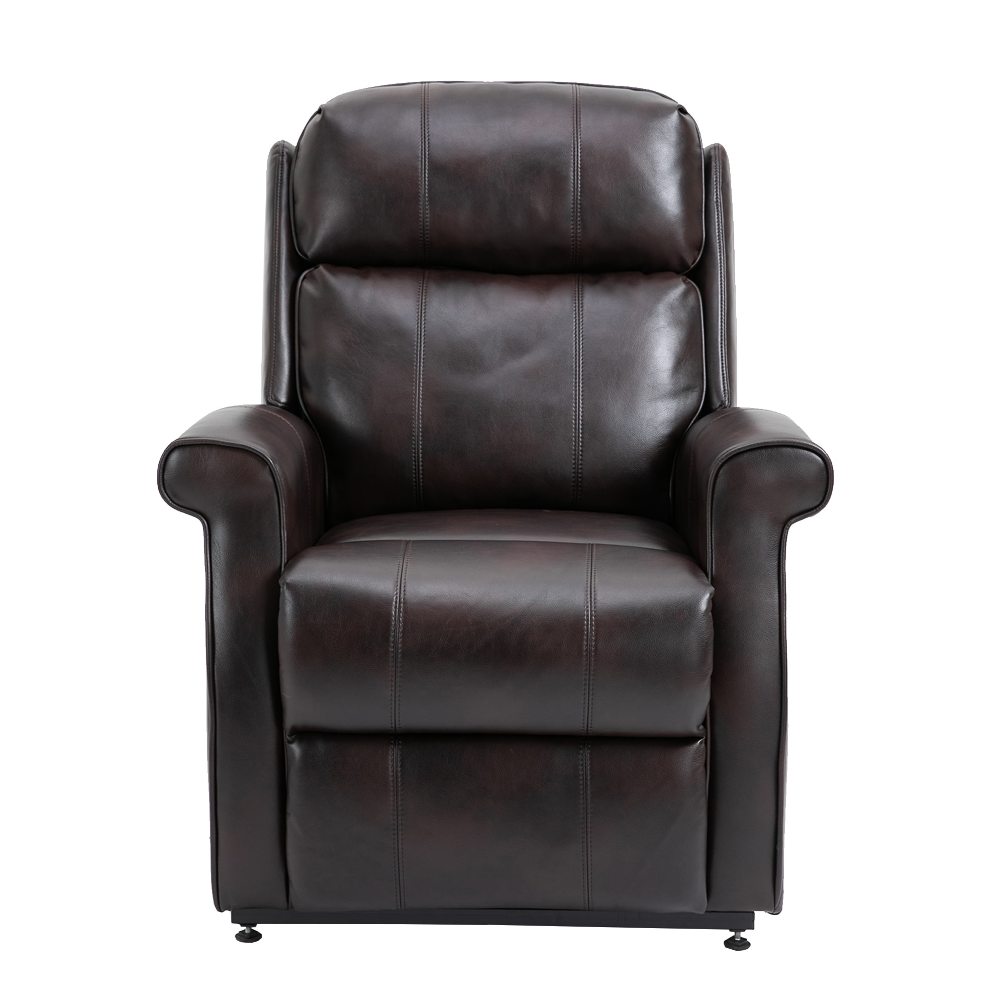 Clihome CL027-BR Brown Faux leather Upholstered Powered Reclining Massage chair with Lift Assistance