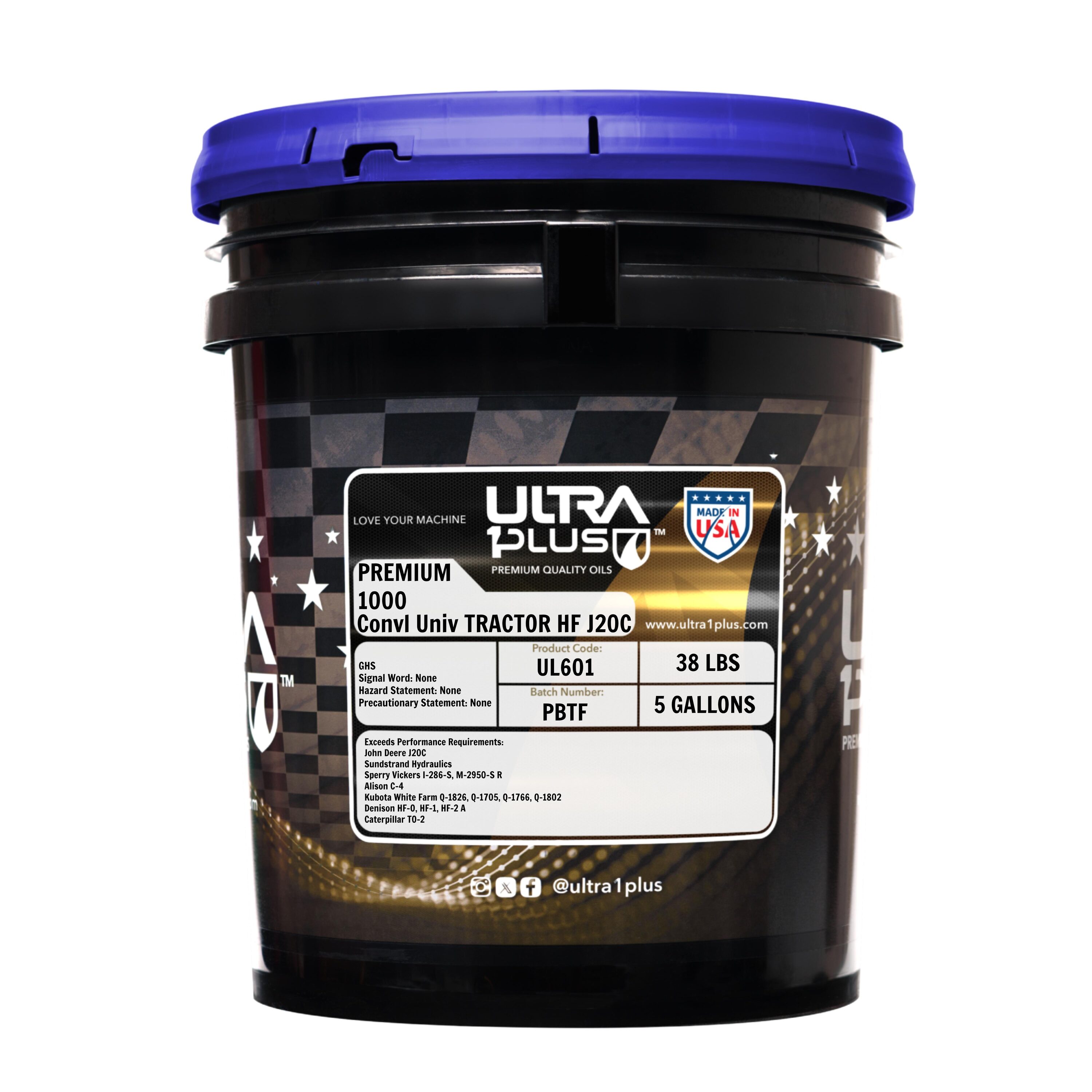Ultra1Plus UCPTHFJ20CP Premium 1000 Universal Tractor Hydraulic Fluid J20C