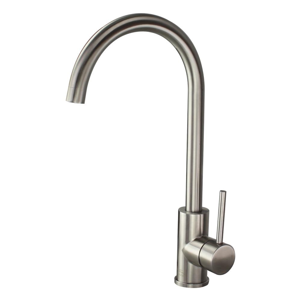 Transolid T3510-LS Cameron Luxe Stainless Single Handle Deck-mount Kitchen Faucet ( Deck Plate Included )