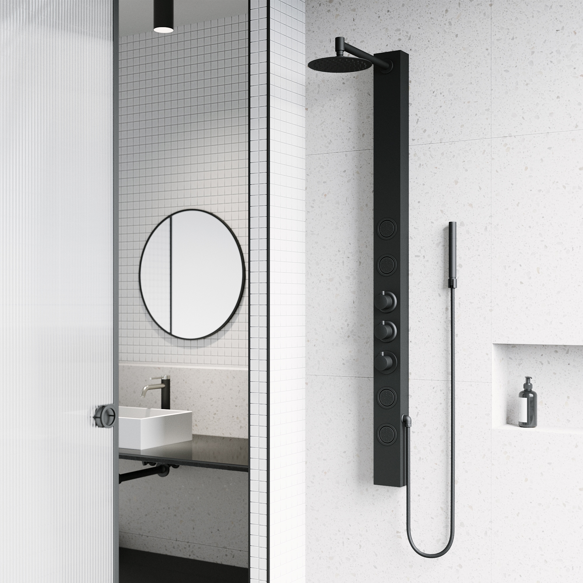 VIGO VG08018MB Showerhead-Bar-Panels - View #2