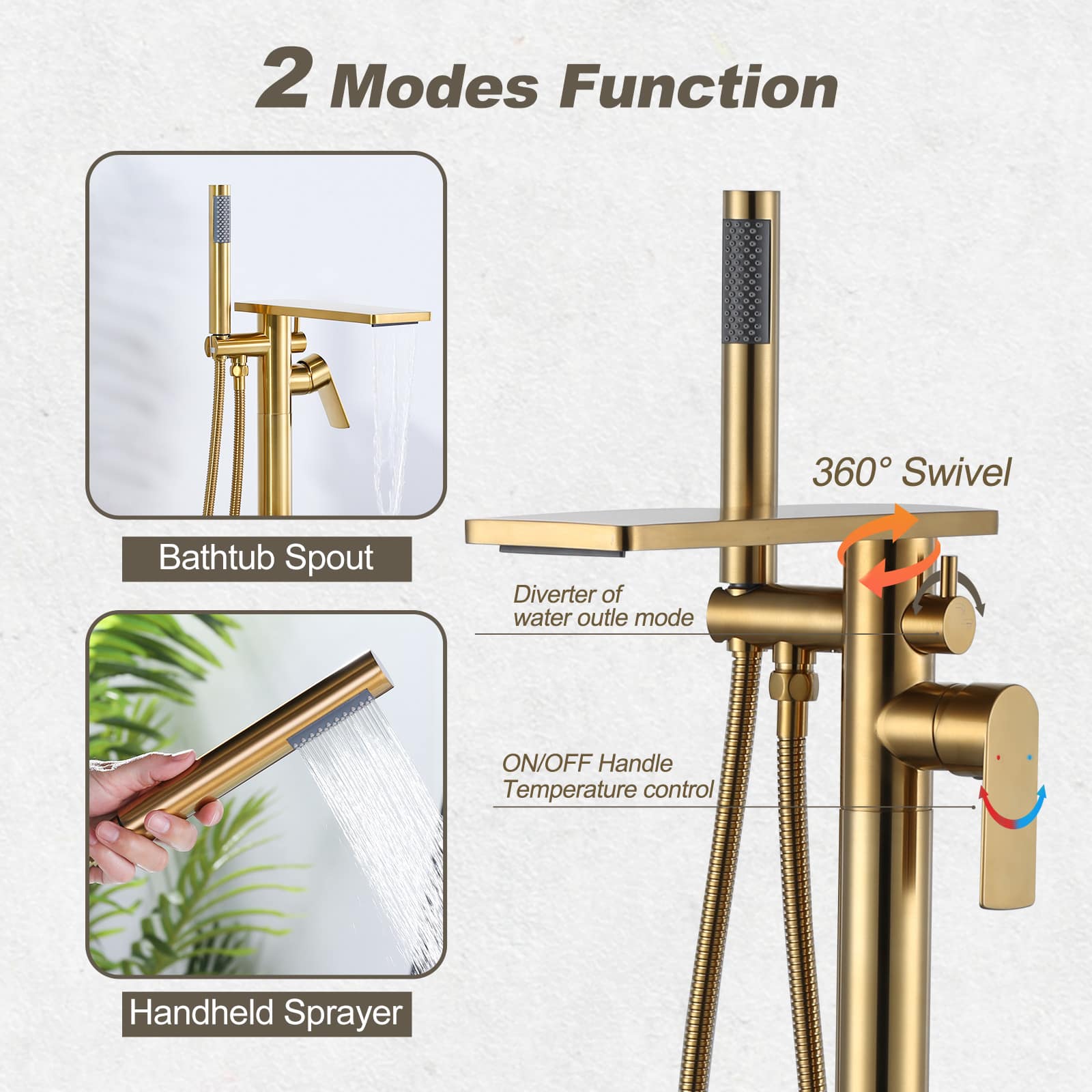 ARCORA AR9204000G Roman-Tub-Faucets - View #3