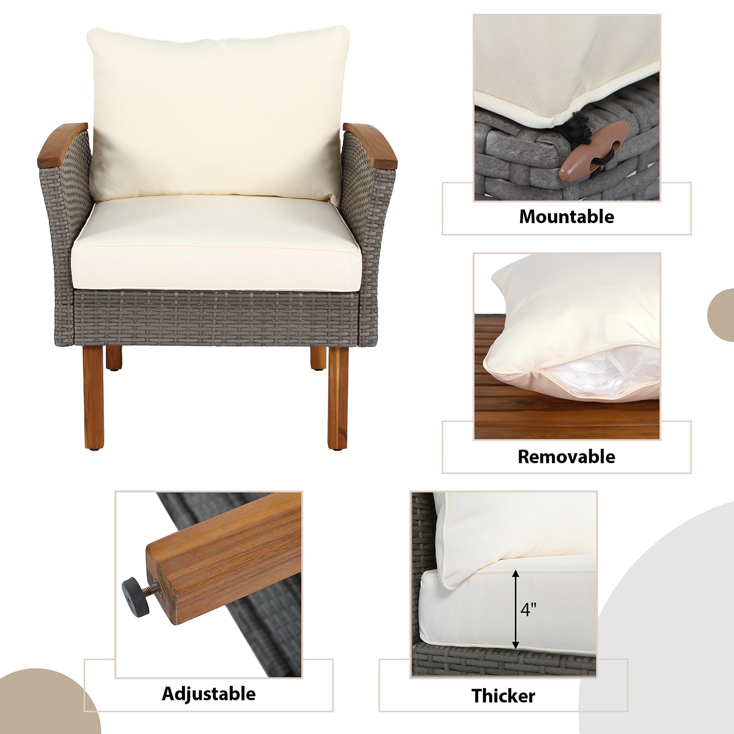 SINOFURN SYA380189BG Patio-Sofas-Daybeds - View #8
